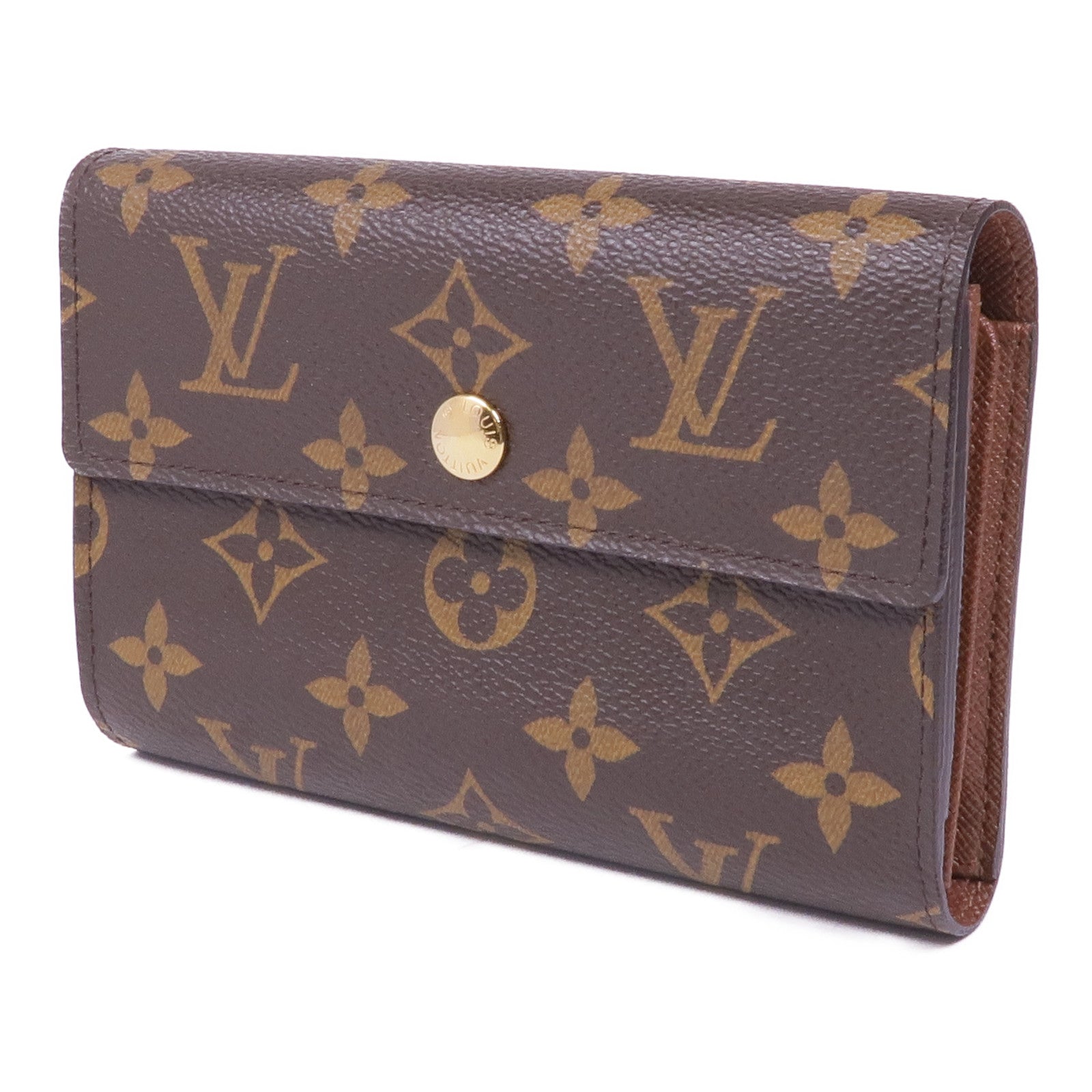 LOUIS VUITTON Monogram Portefeuille Alexandra Wallet金扣錢包