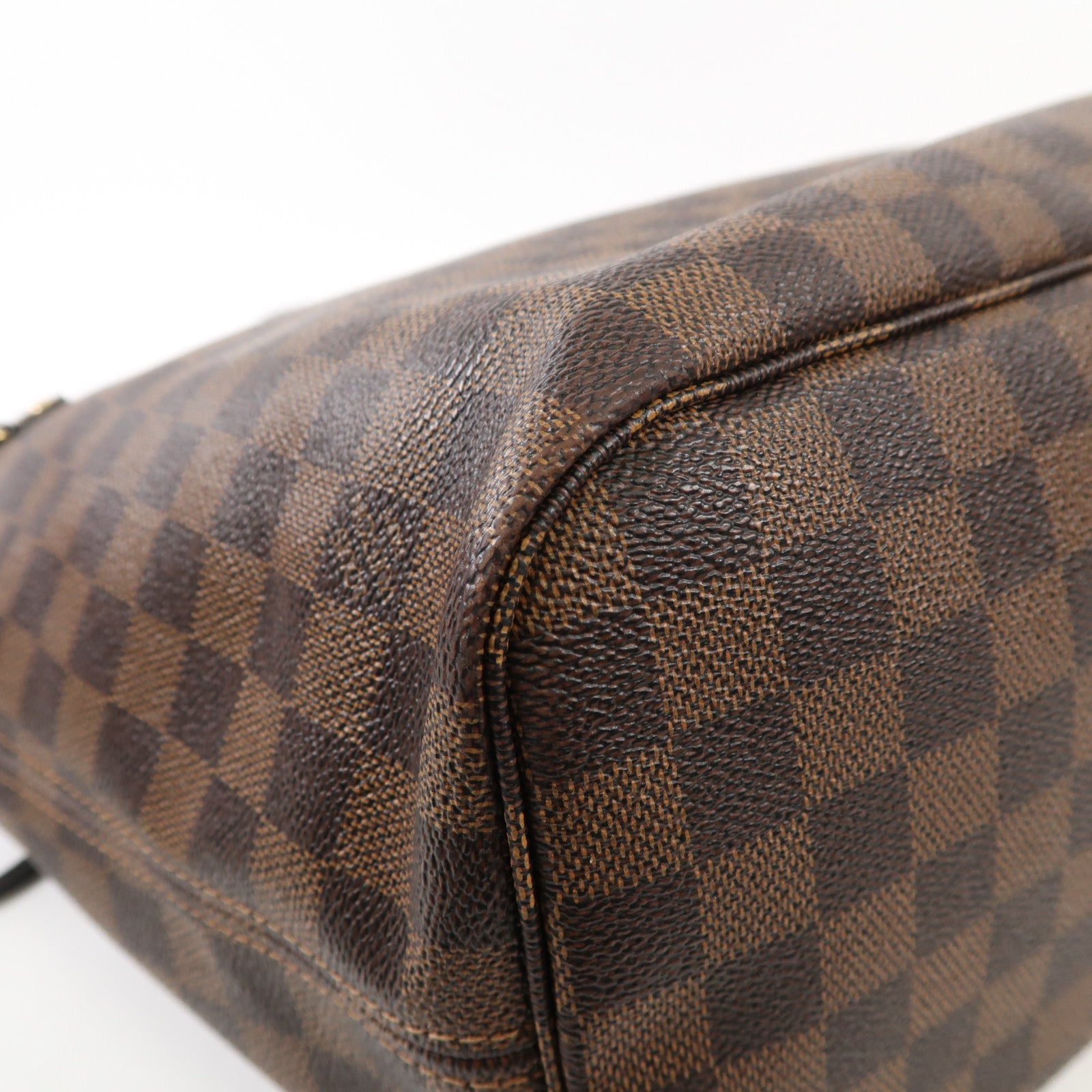 LOUIS VUITTON Damier Neverfull MM金扣手挽袋/肩背袋