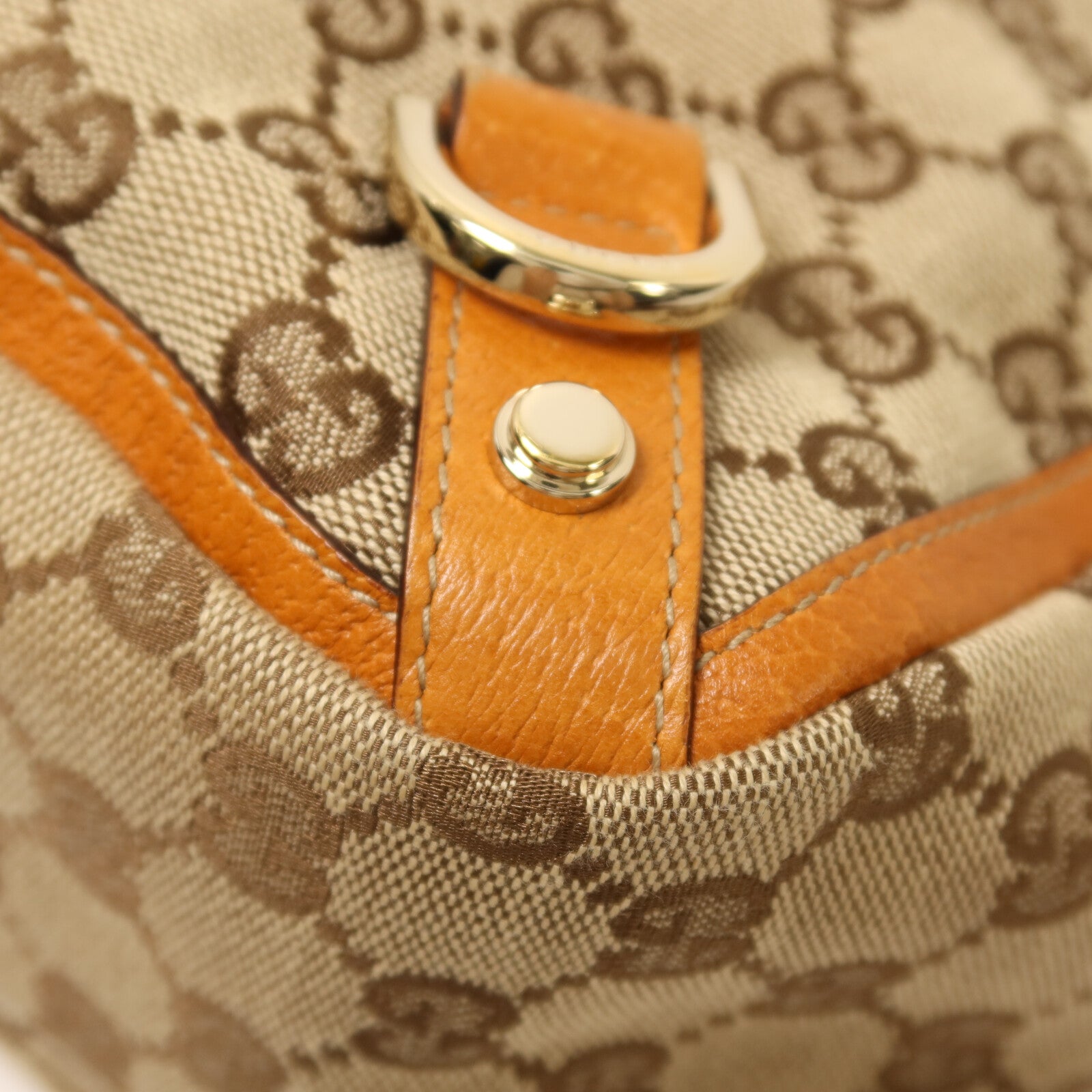 GUCCI 帆布Hand Bag金扣手挽袋