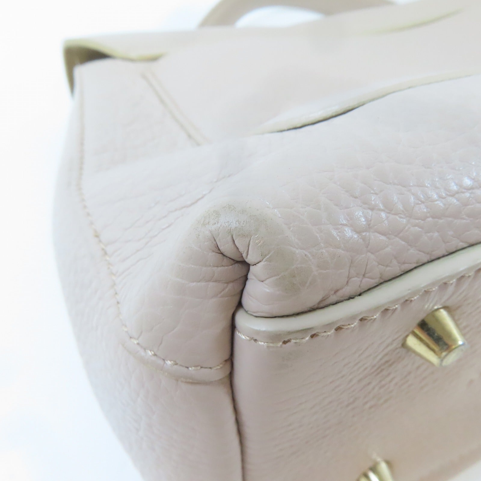 Furla 牛皮皮革2 way shoulder金扣手挽肩背兩用袋粉紅色