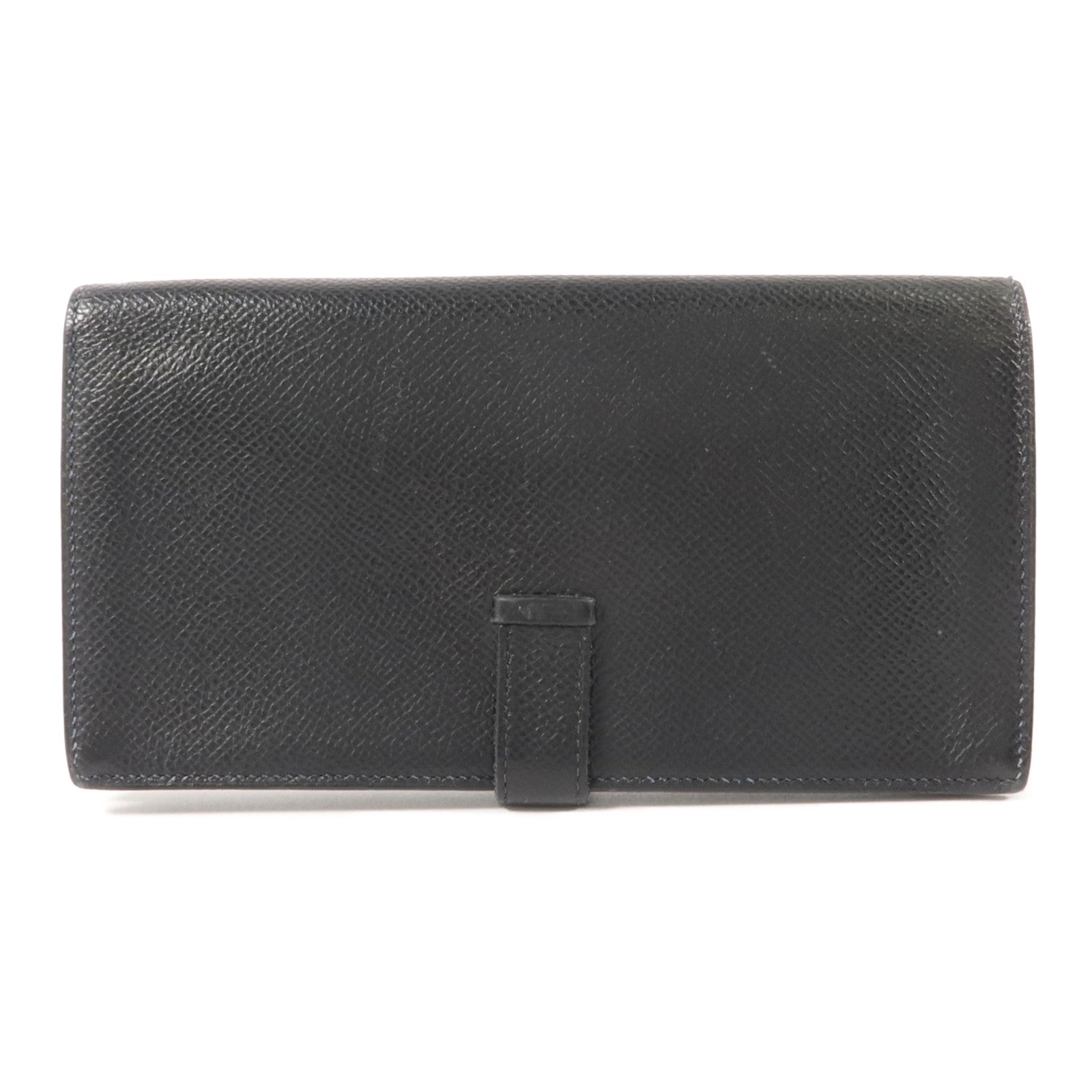 HERMES Epsom皮革Bearn Long Wallet長錢包Noir