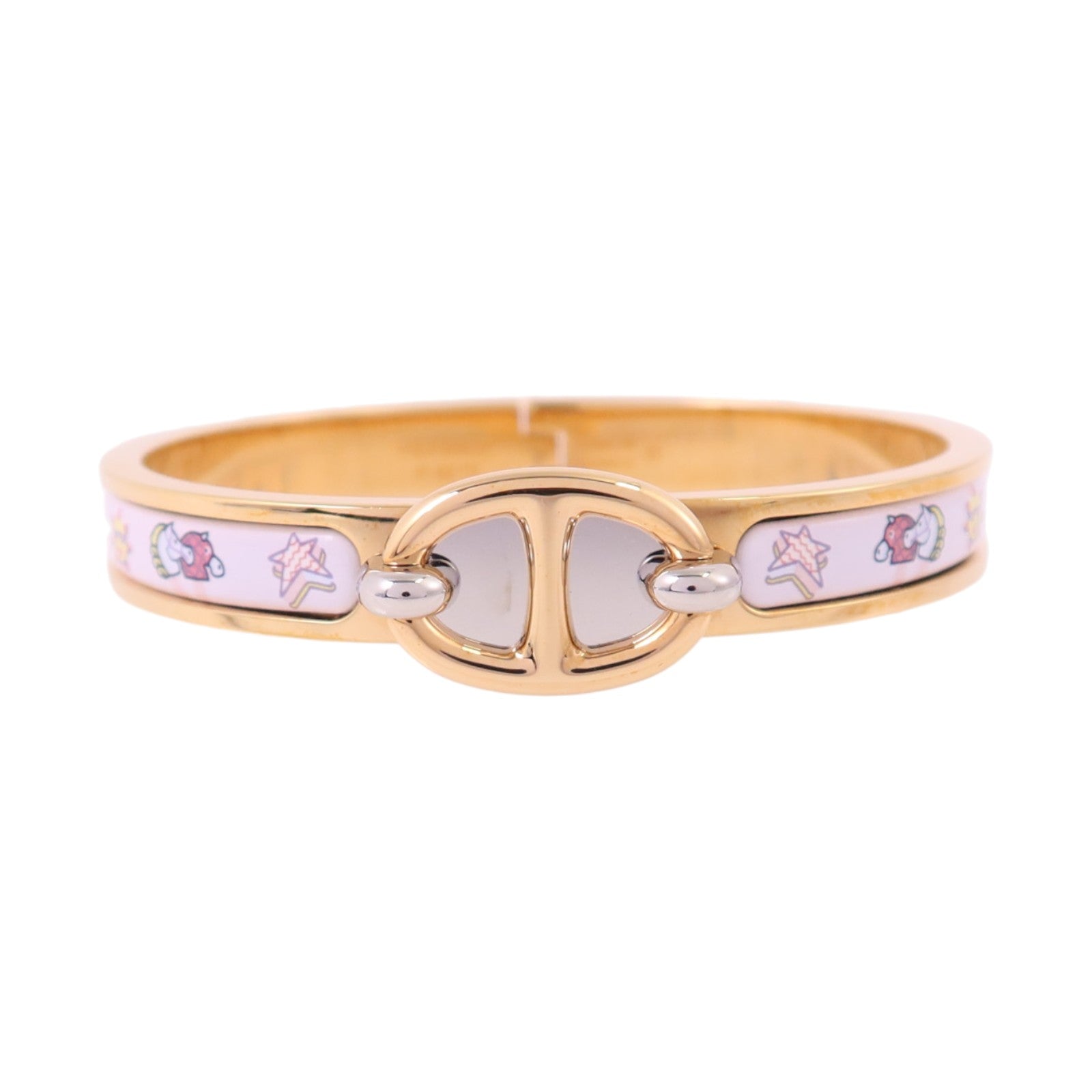 HERMES 金屬/琺瑯Mini Clic Chaine D'Ancre Bracelet金扣手鏈