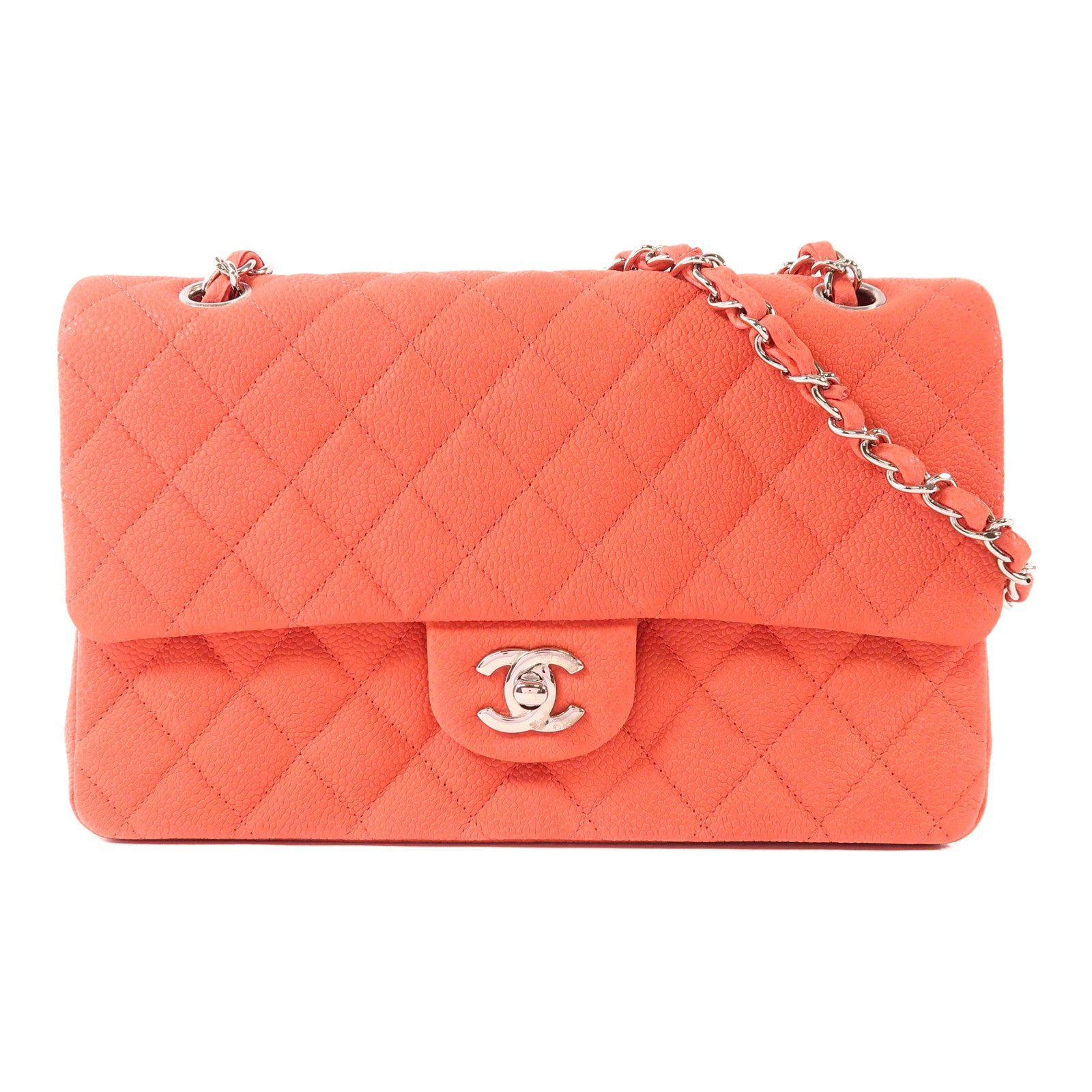 CHANEL 【激減優惠】牛皮皮革Classic 25銀扣鏈帶肩背袋