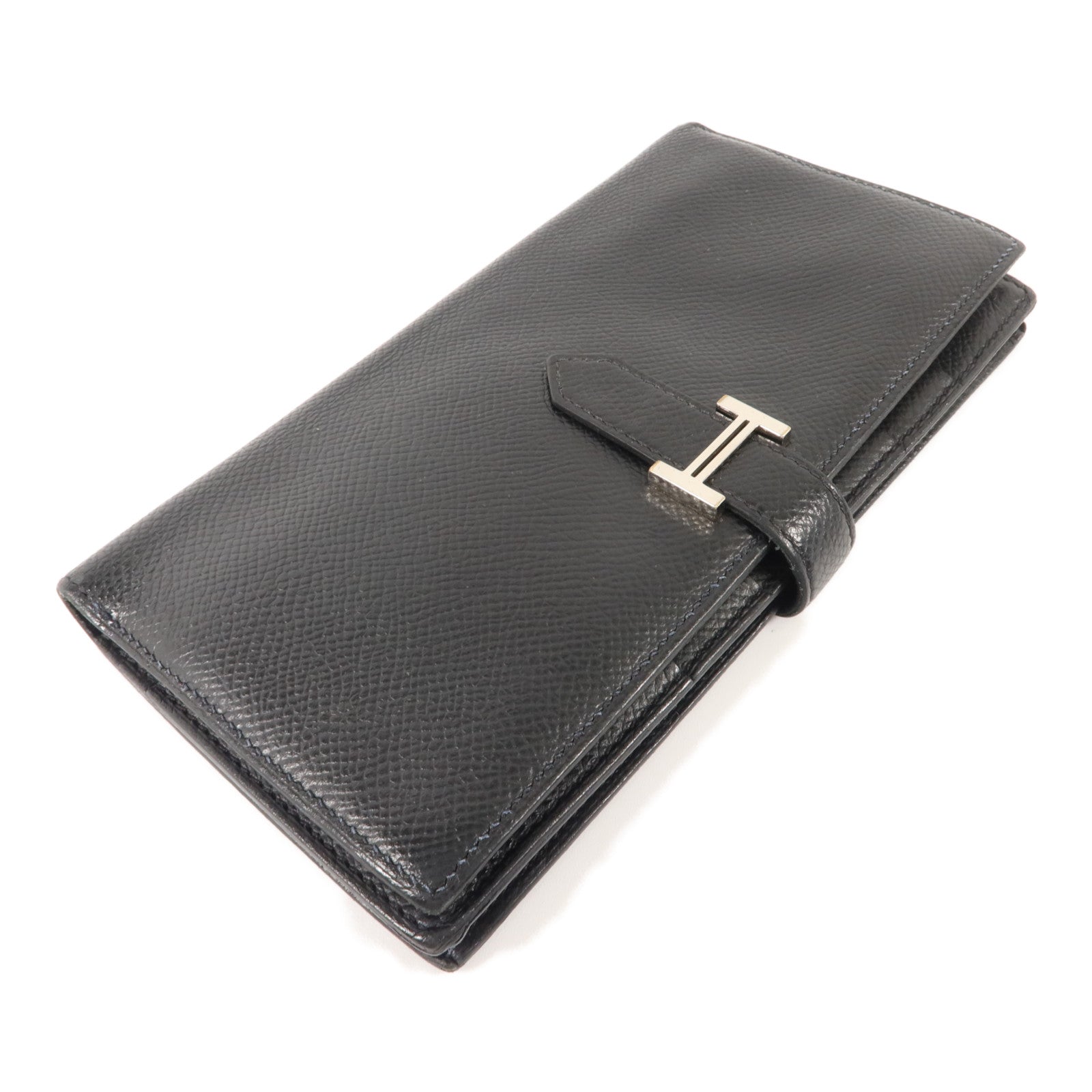 HERMES Epsom皮革Bearn Long Wallet長錢包Noir