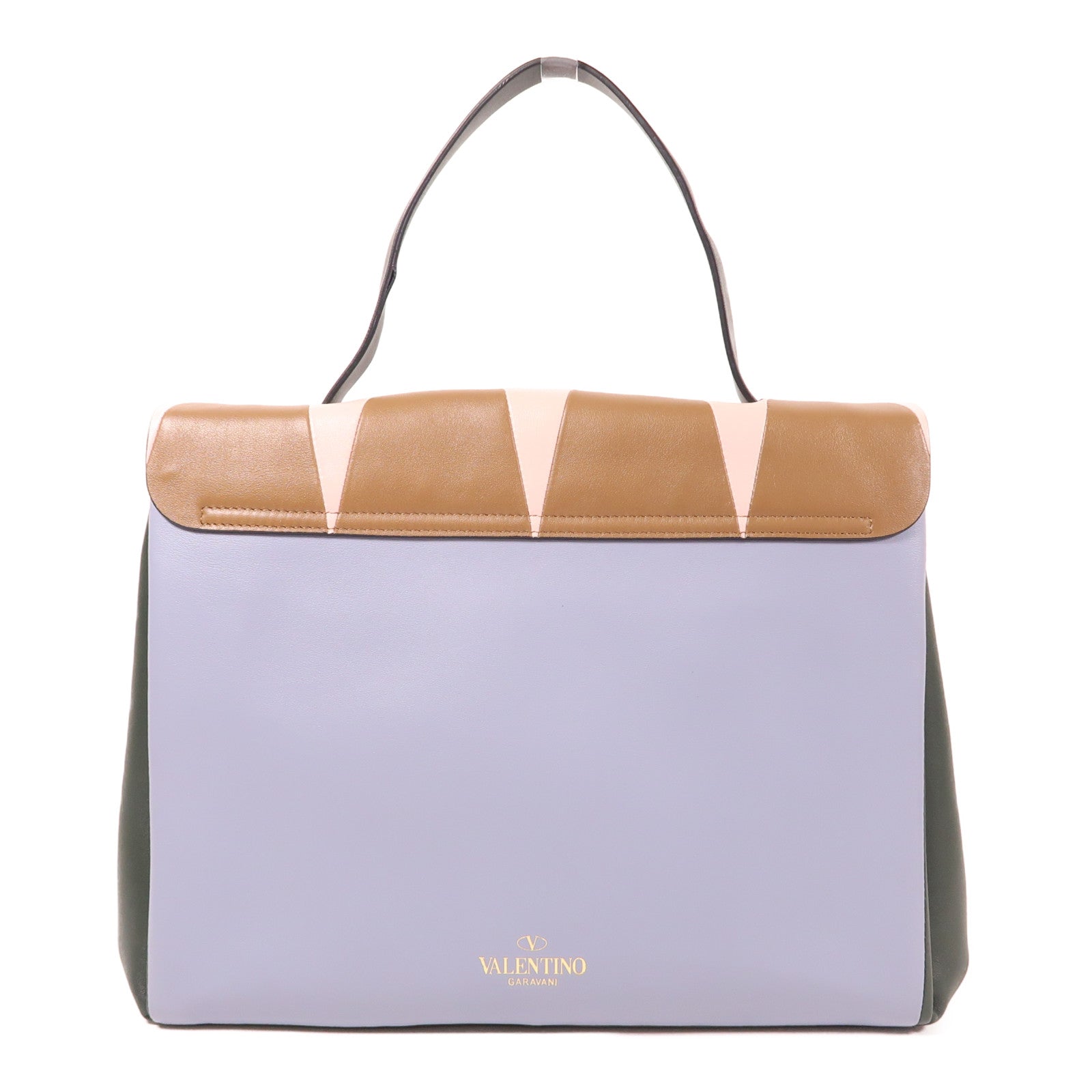 Valentino 牛皮皮革2 Way Shoulder金扣手挽肩背兩用袋