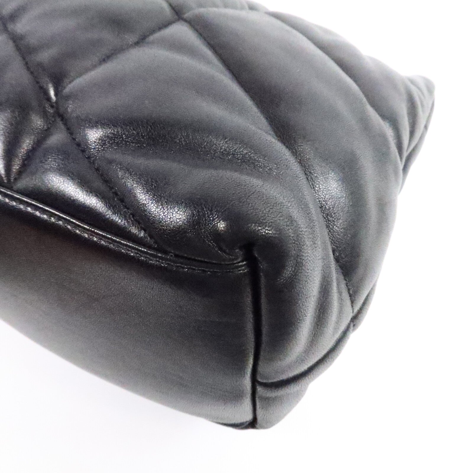 SAINT LAURENT 羊皮皮革Puffer Medium鏈帶肩背袋