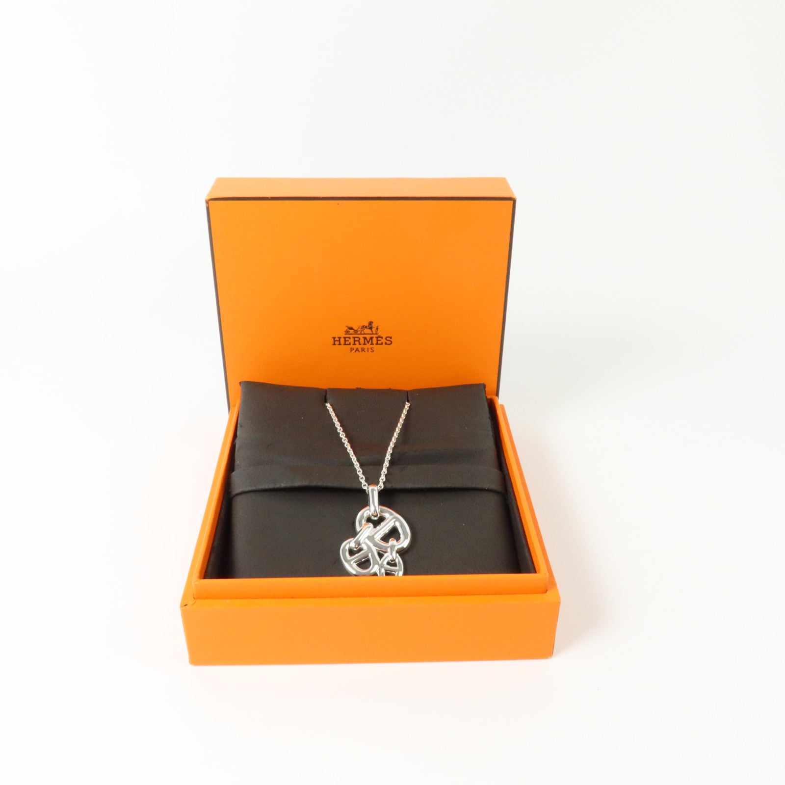 HERMES 925純銀Chaine D'Ancre Enchainee Necklace項鏈