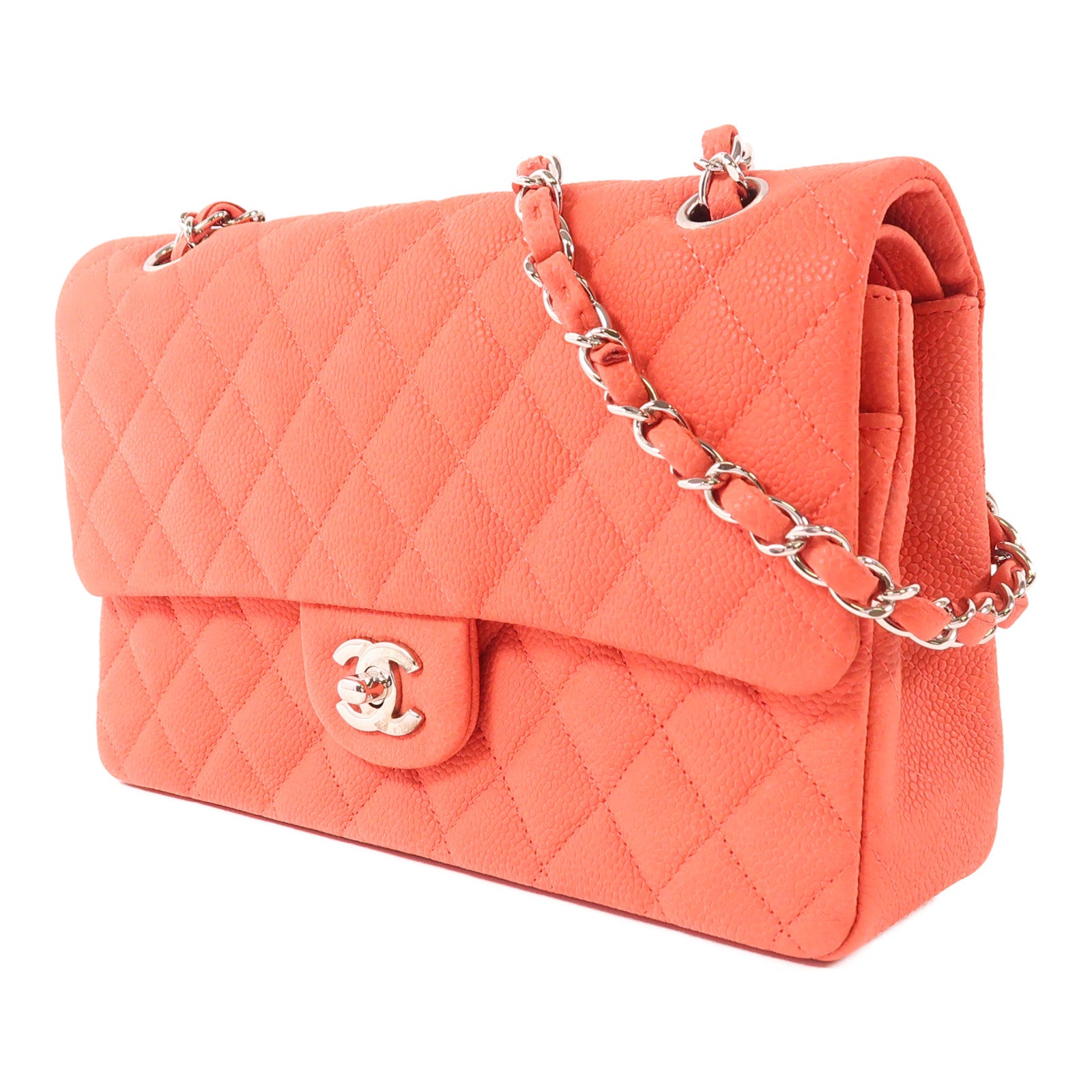 CHANEL 【激減優惠】牛皮皮革Classic 25銀扣鏈帶肩背袋