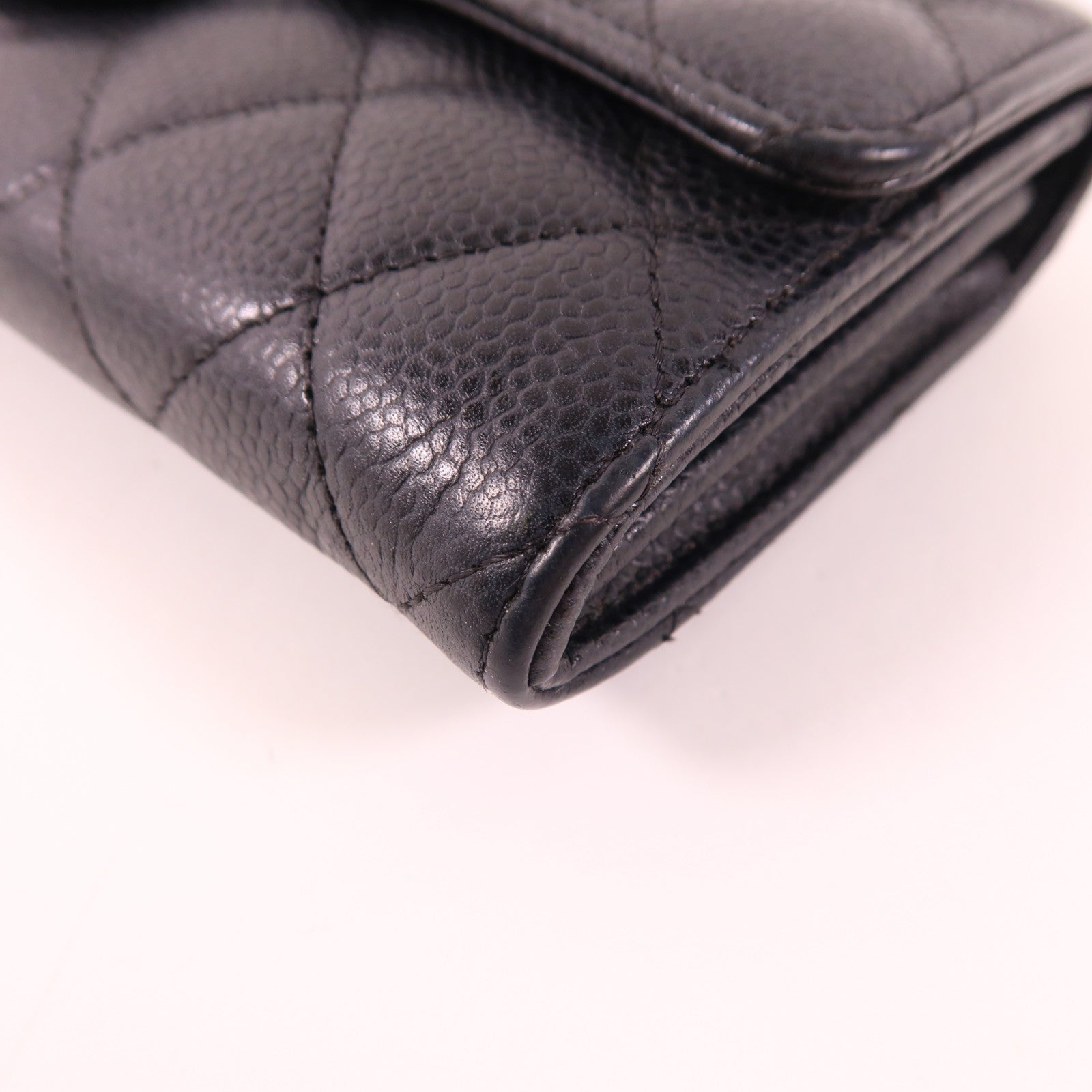 CHANEL 牛皮皮革Long Wallet銀扣長錢包