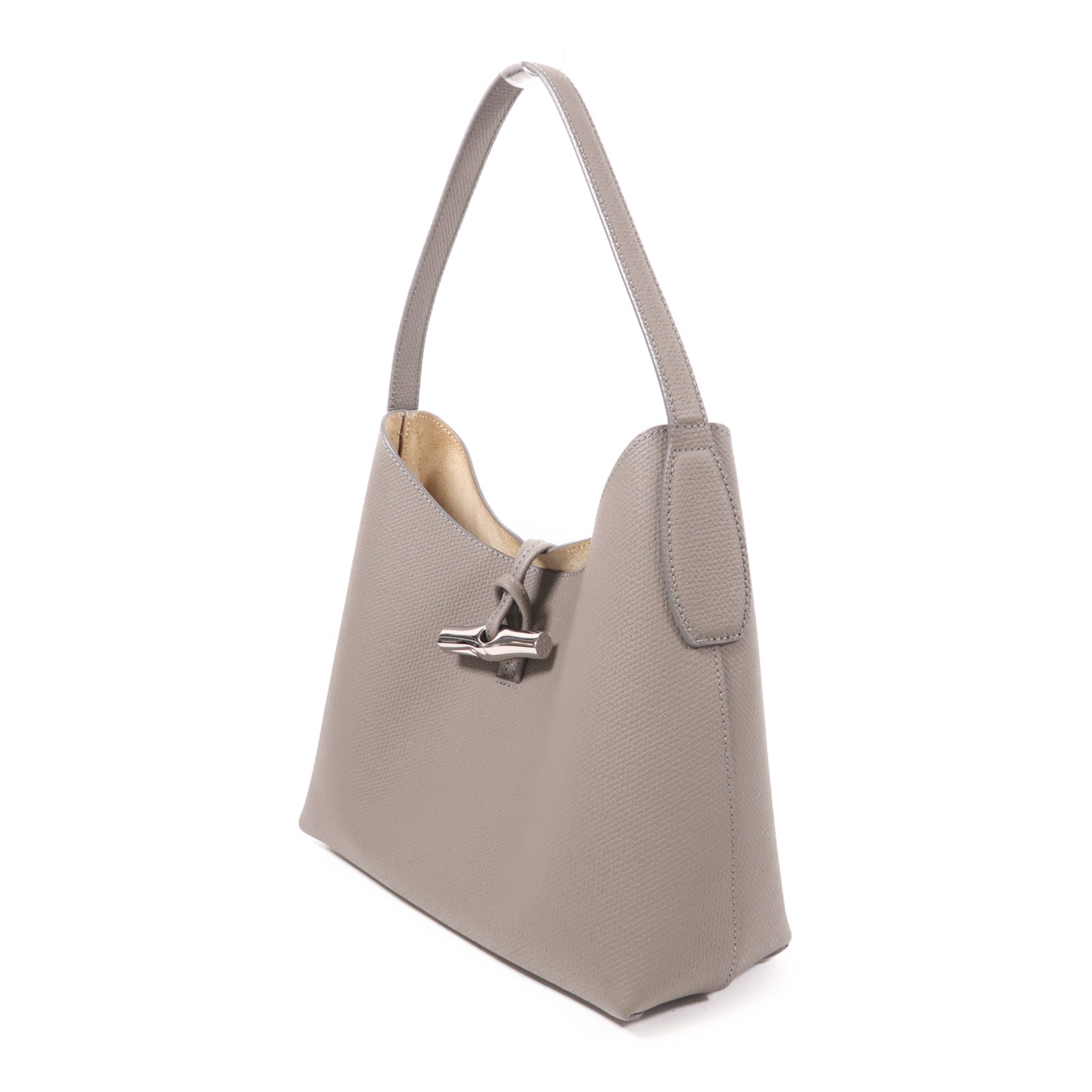 Longchamp 牛皮皮革Shoulder Bag銀扣肩背袋