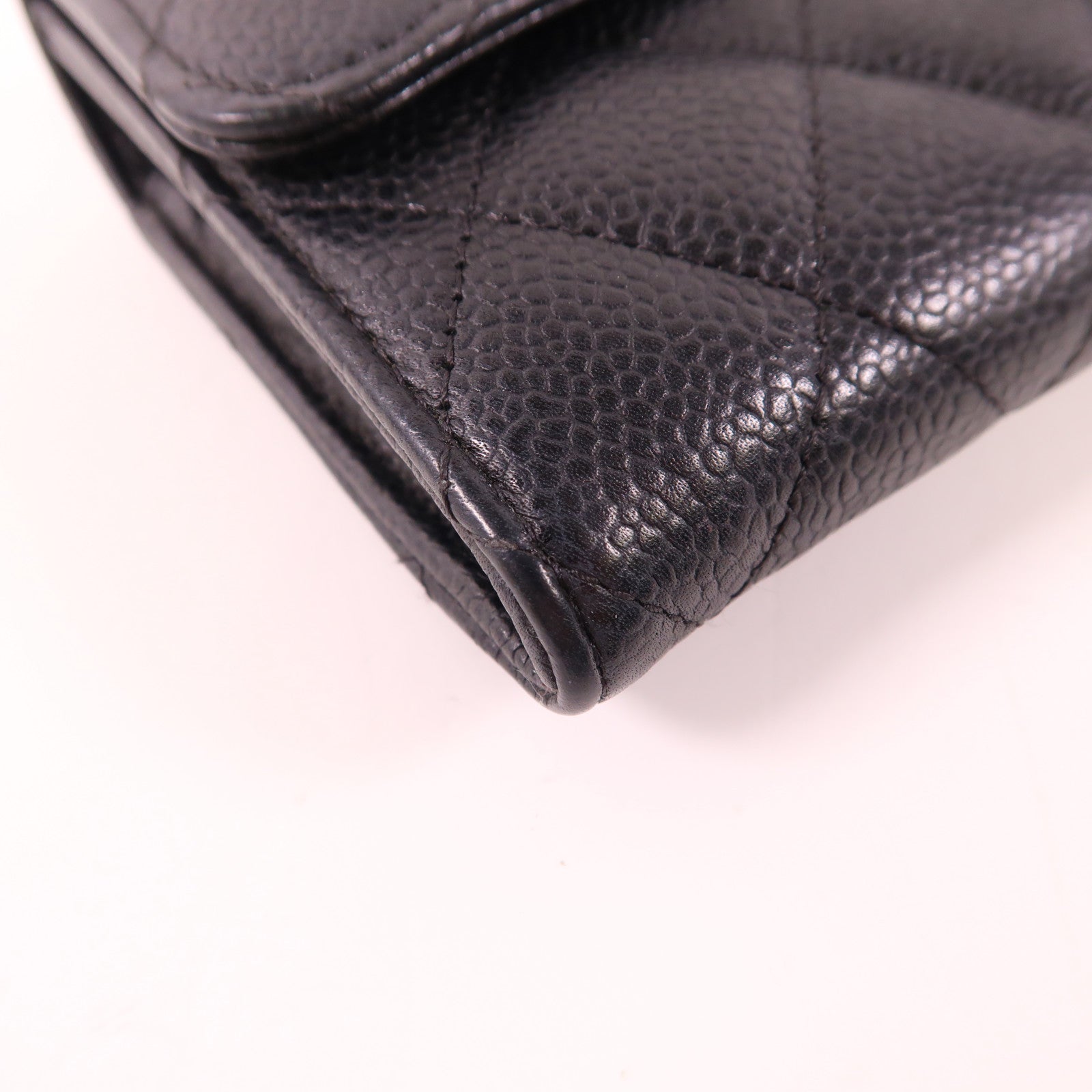 CHANEL 牛皮皮革Long Wallet銀扣長錢包