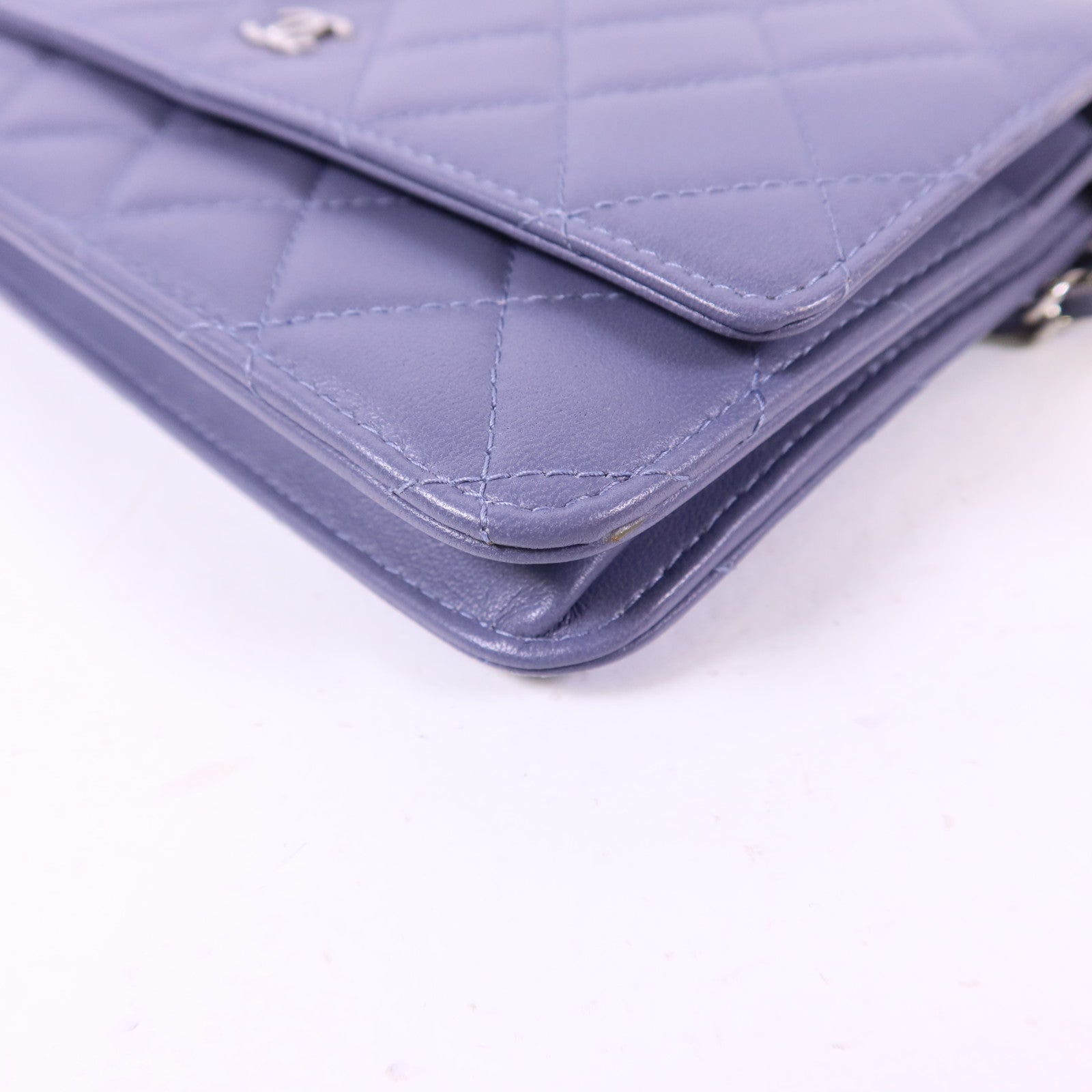 CHANEL 羊皮皮革WOC Wallet On Chain銀扣鏈帶肩背袋