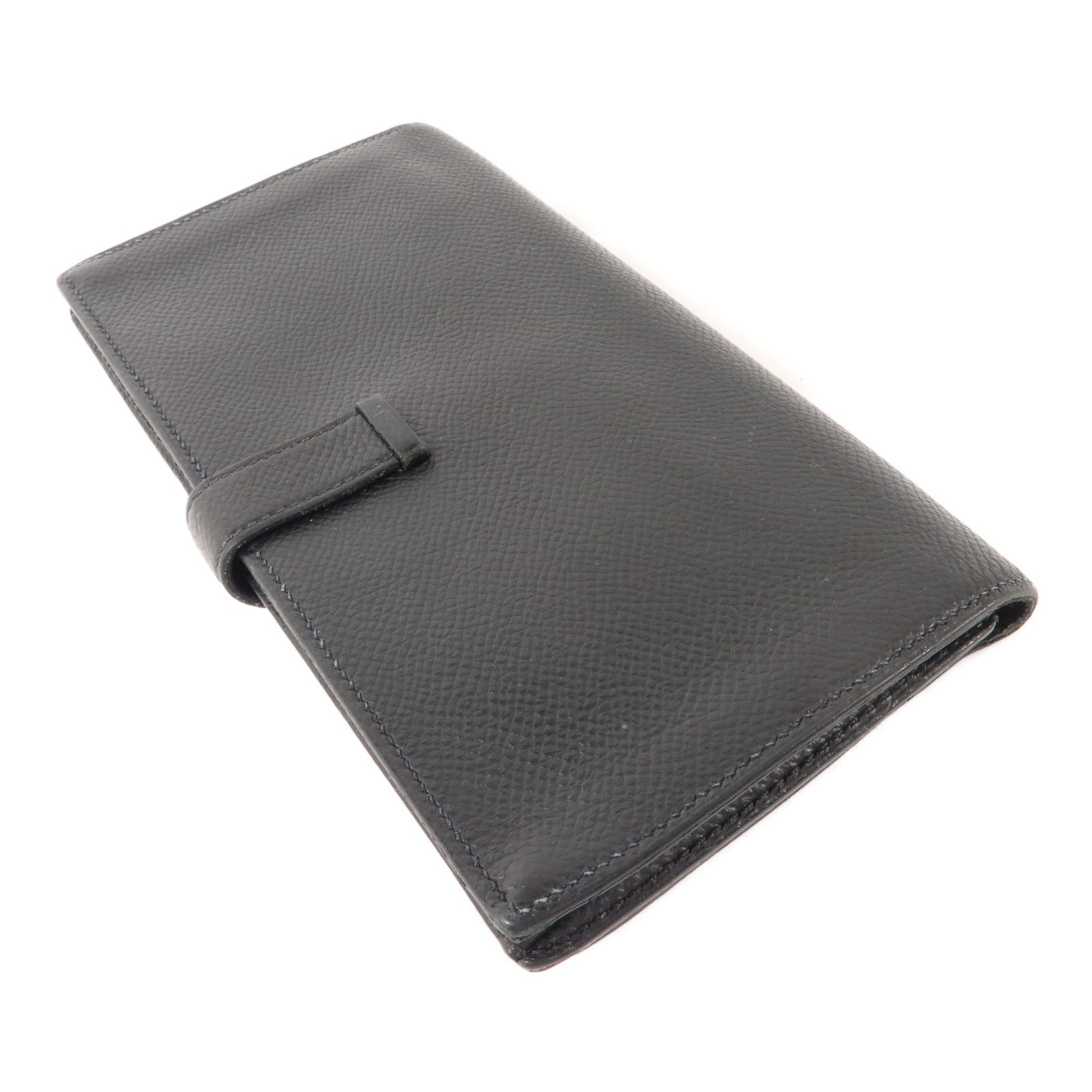 HERMES Epsom皮革Bearn Long Wallet長錢包Noir