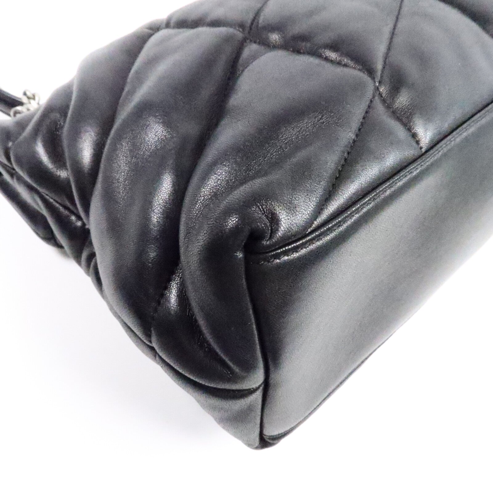SAINT LAURENT 羊皮皮革Puffer Medium鏈帶肩背袋