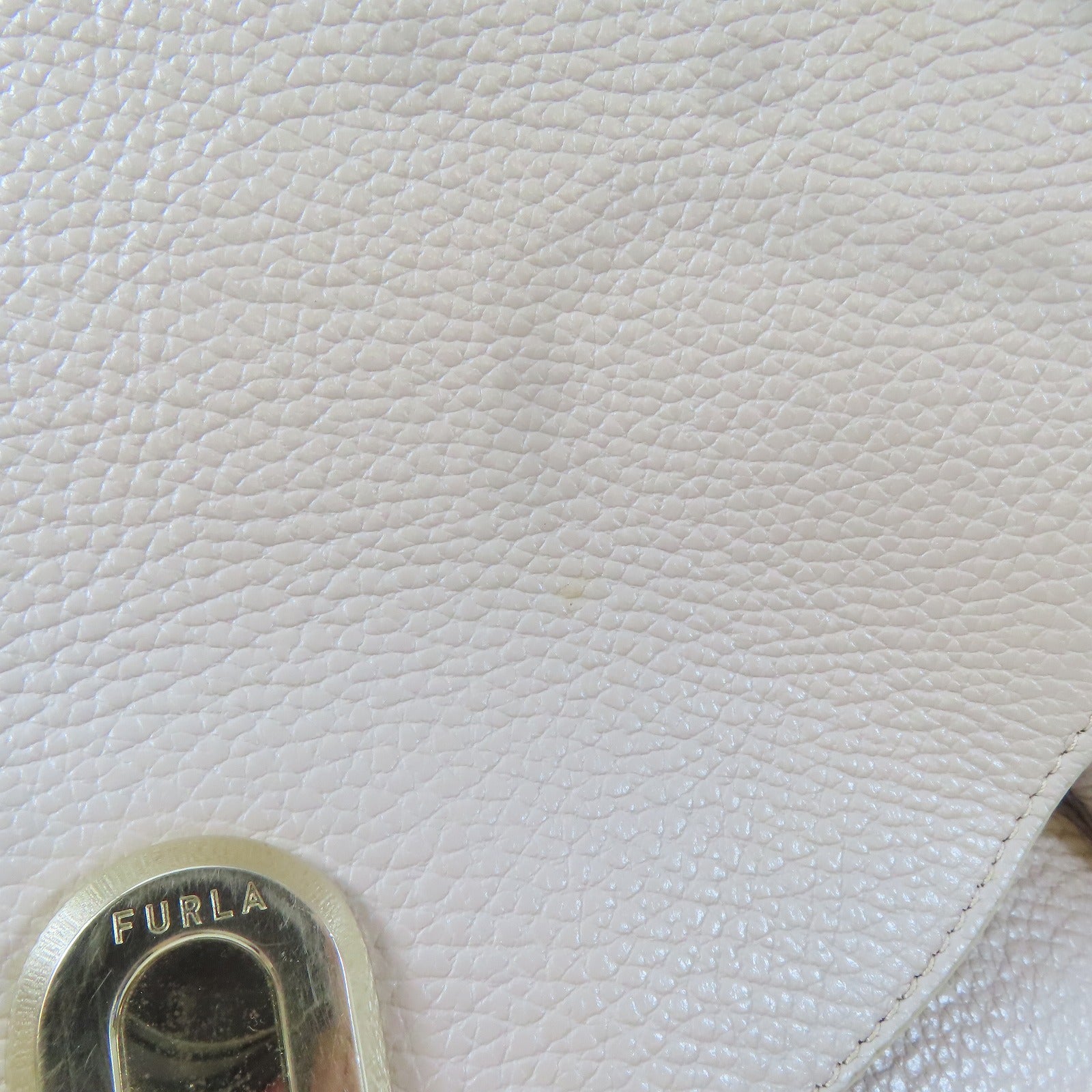 Furla 牛皮皮革2 way shoulder金扣手挽肩背兩用袋粉紅色