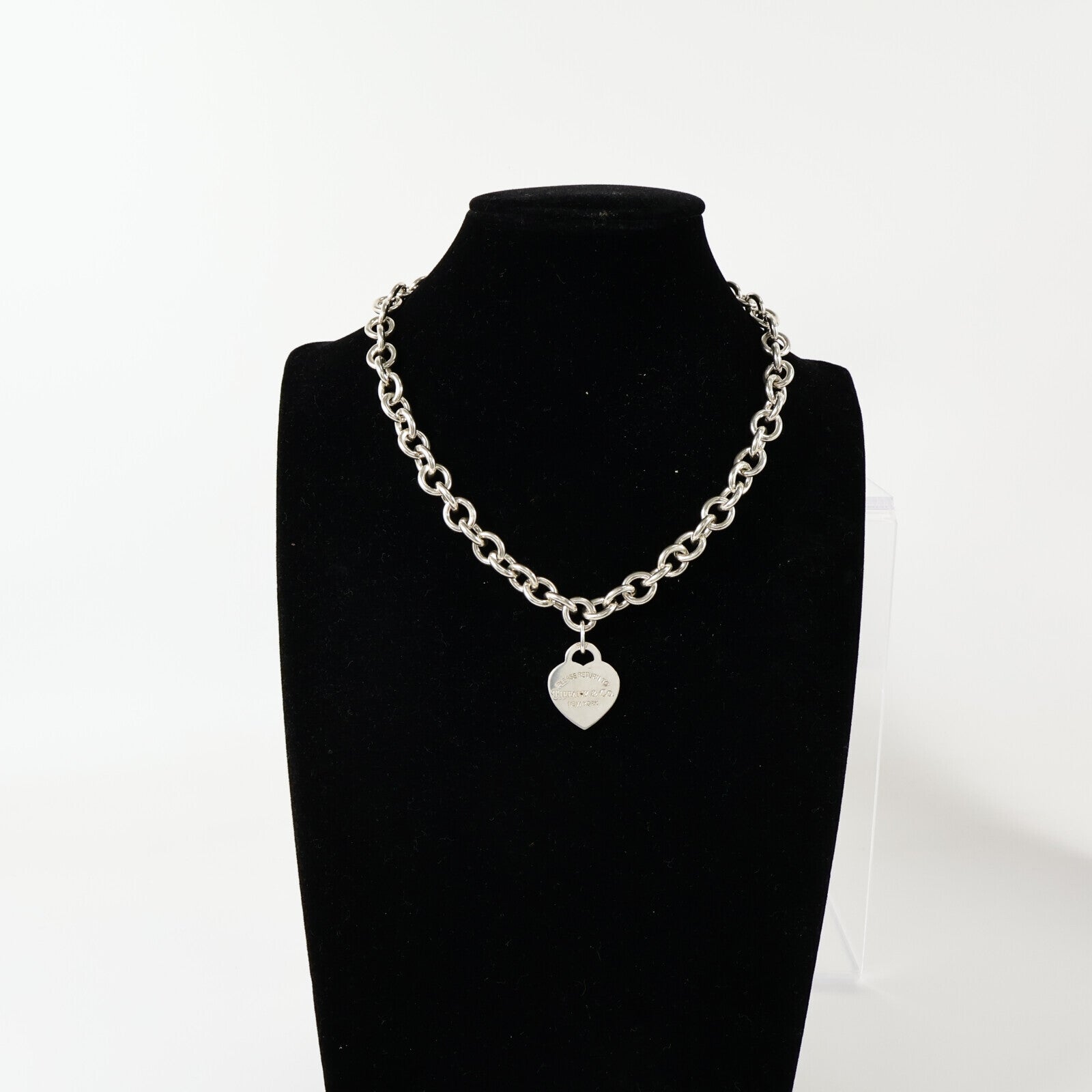 TIFFANY＆CO 925純銀Return To Tiffany Heart Tag Necklace項鏈