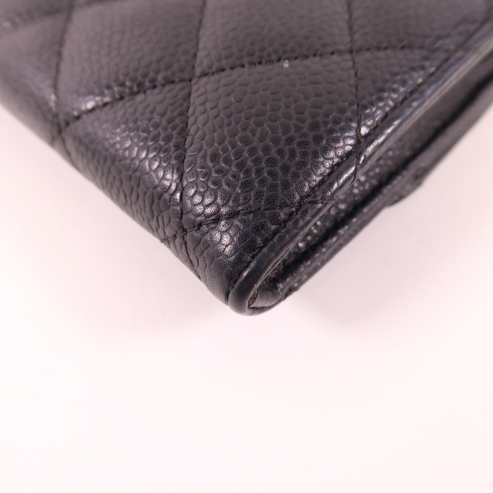 CHANEL 牛皮皮革Long Wallet銀扣長錢包