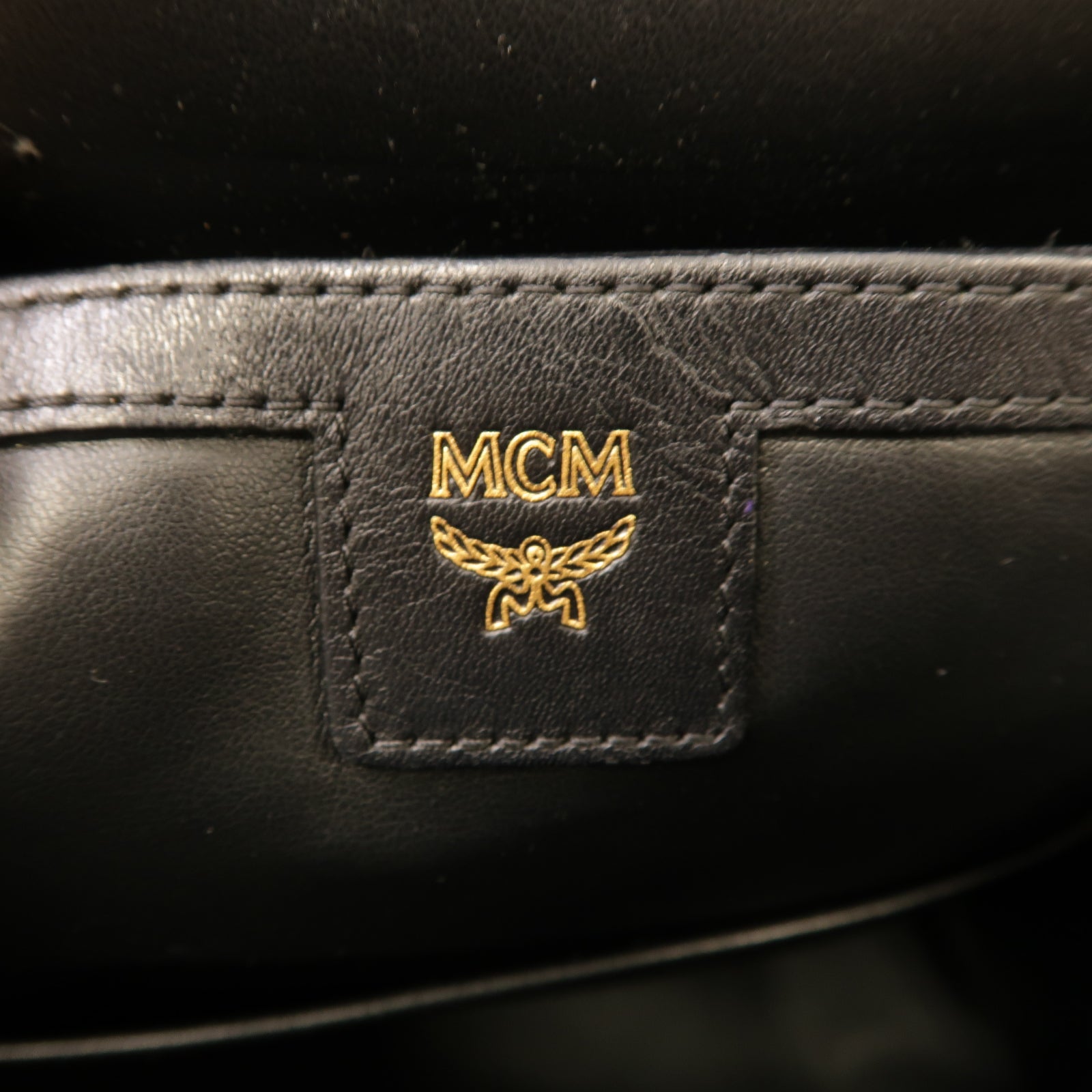 MCM 【激減優惠】皮革Stark Side Studs Backpack金扣背包啡色
