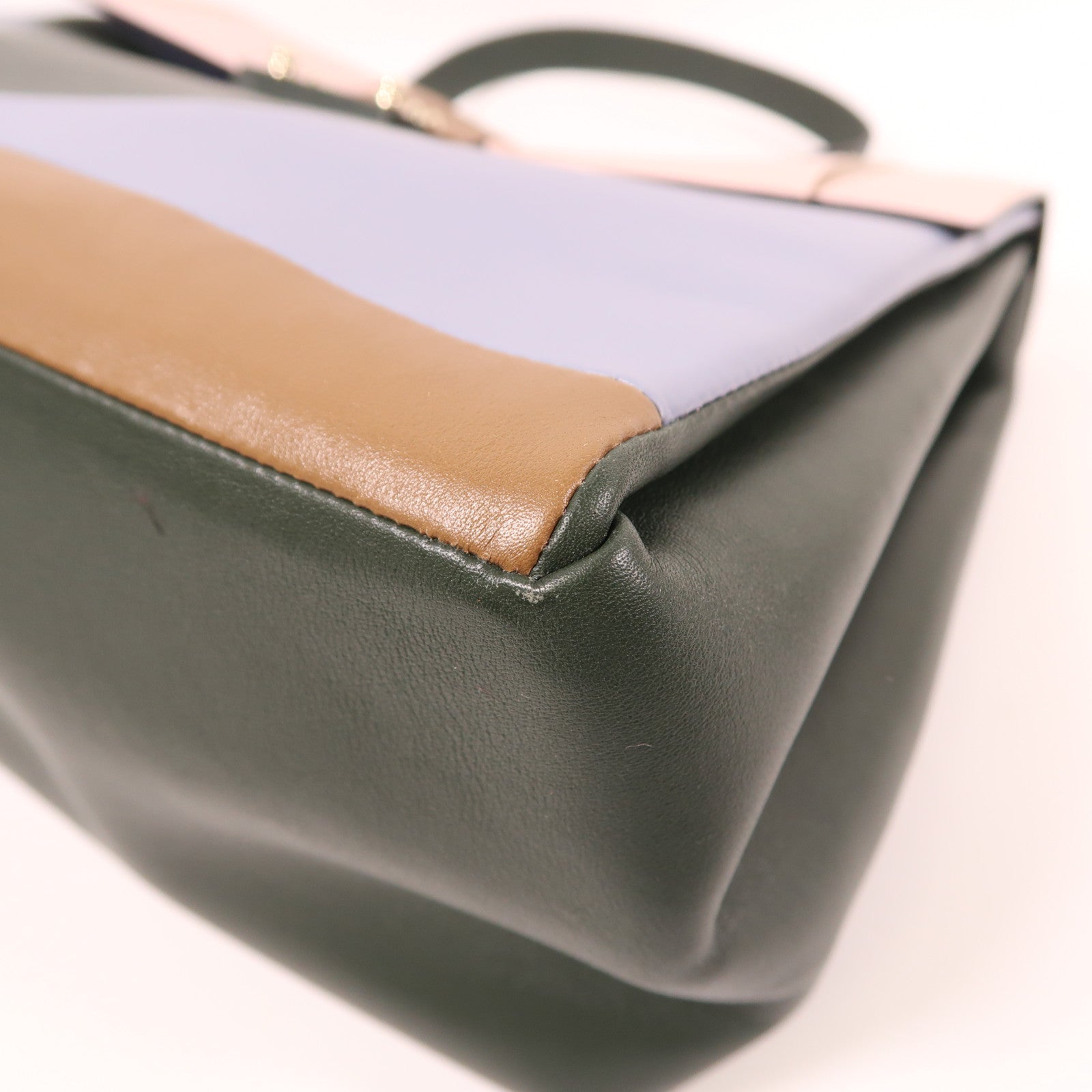 Valentino 牛皮皮革2 Way Shoulder金扣手挽肩背兩用袋