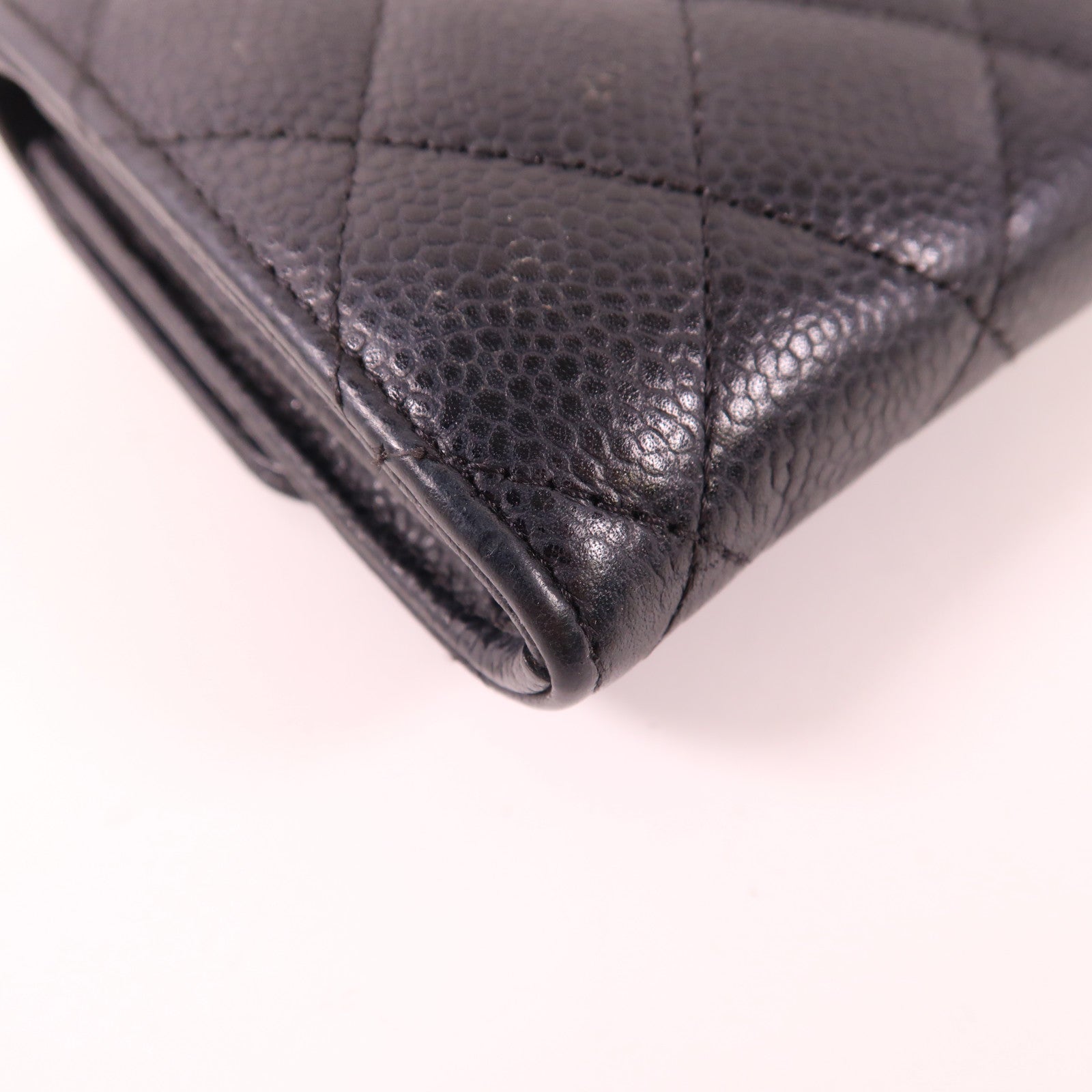 CHANEL 牛皮皮革Long Wallet銀扣長錢包