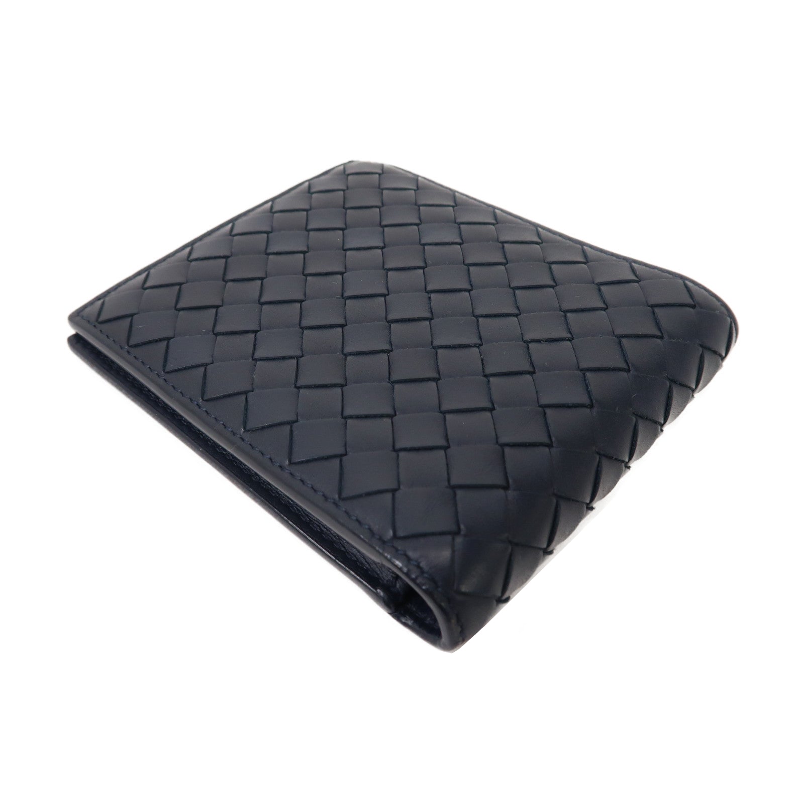 BOTTEGA VENETA 織紋皮革Wallet錢包深藍色