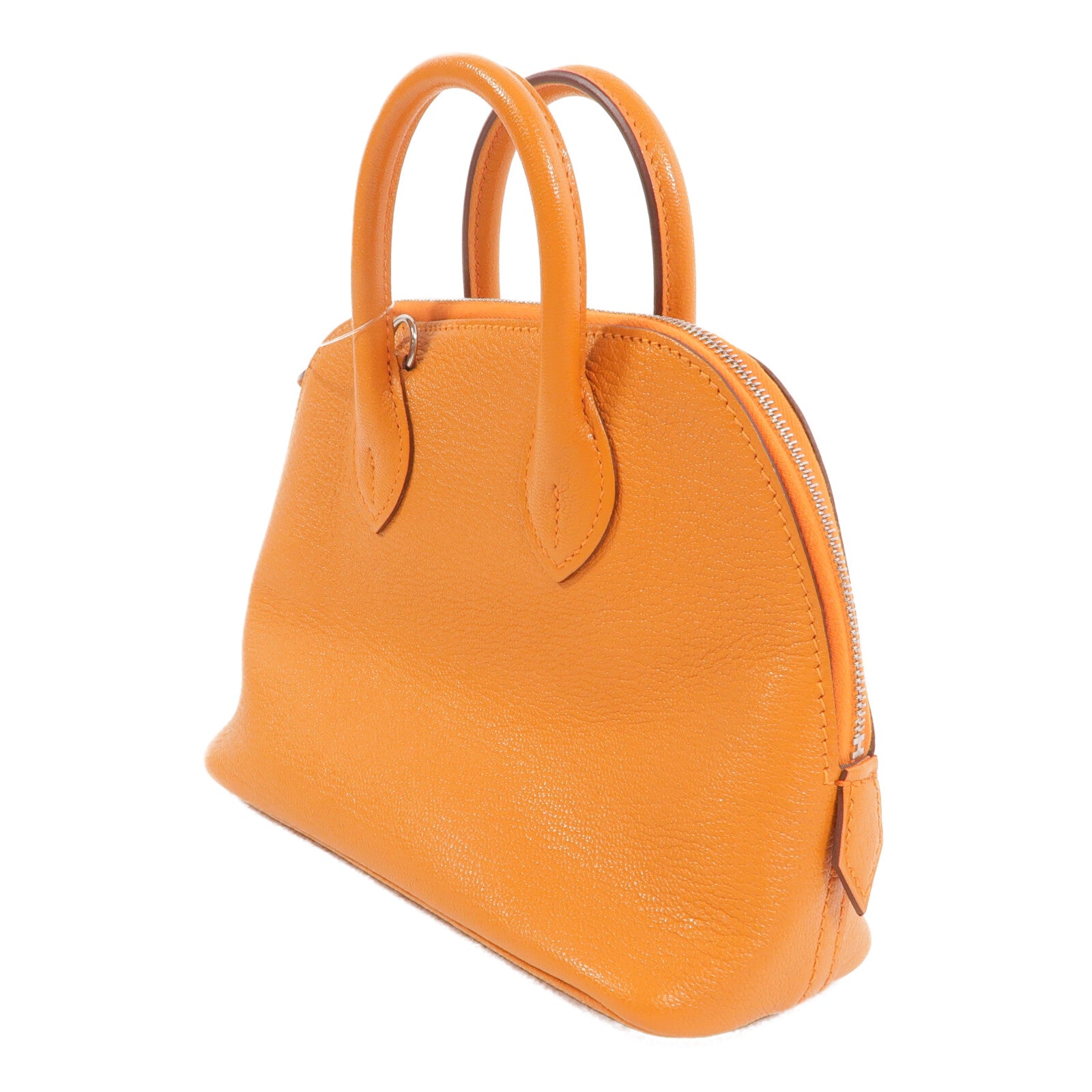 HERMES Chevre皮革Mini Bolide手挽肩背兩用袋Orange