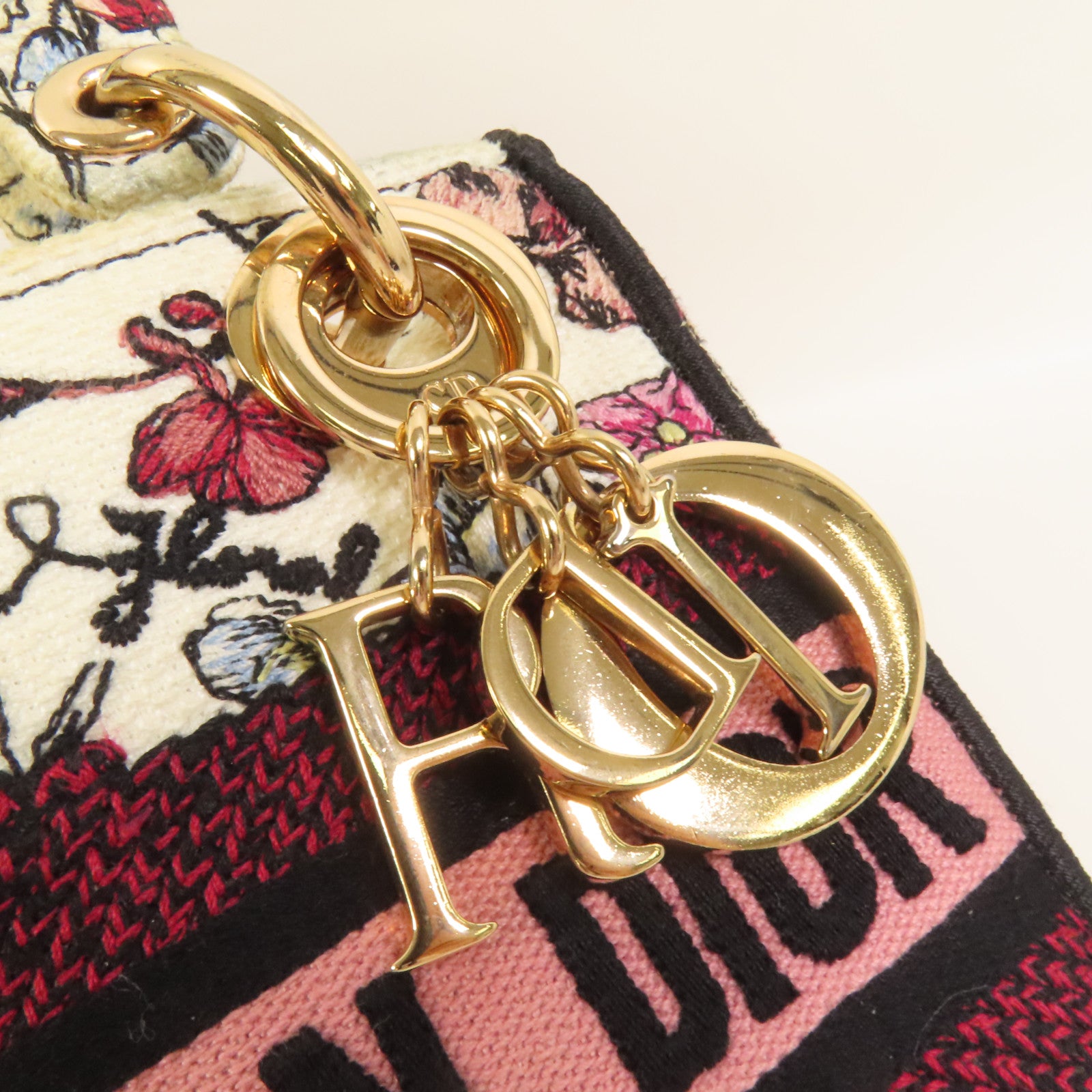 Dior 帆布Mini Lady D-Lite手挽肩背兩用袋