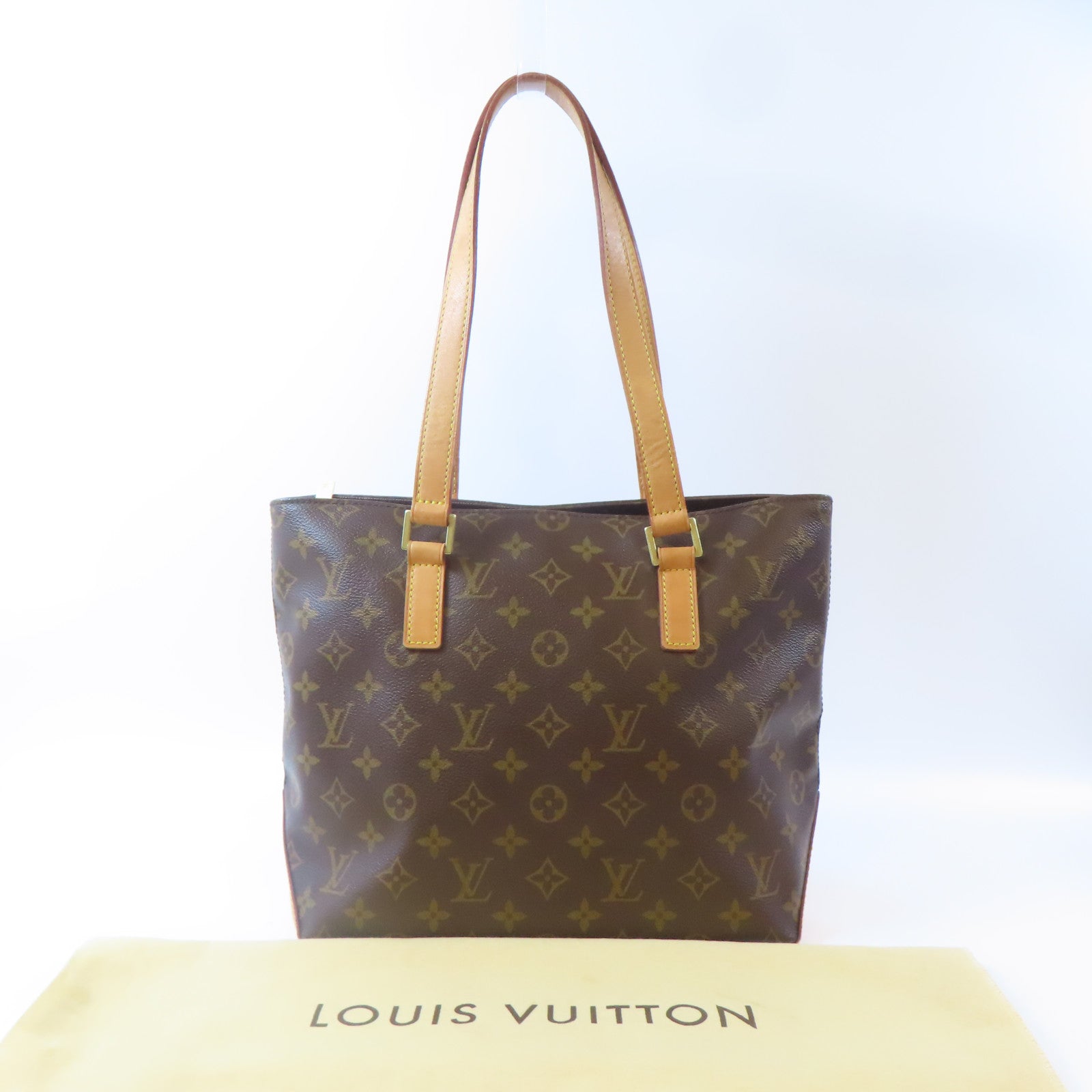 LOUIS VUITTON 【激減優惠】Monogram Cabas Piano金扣肩背袋啡色