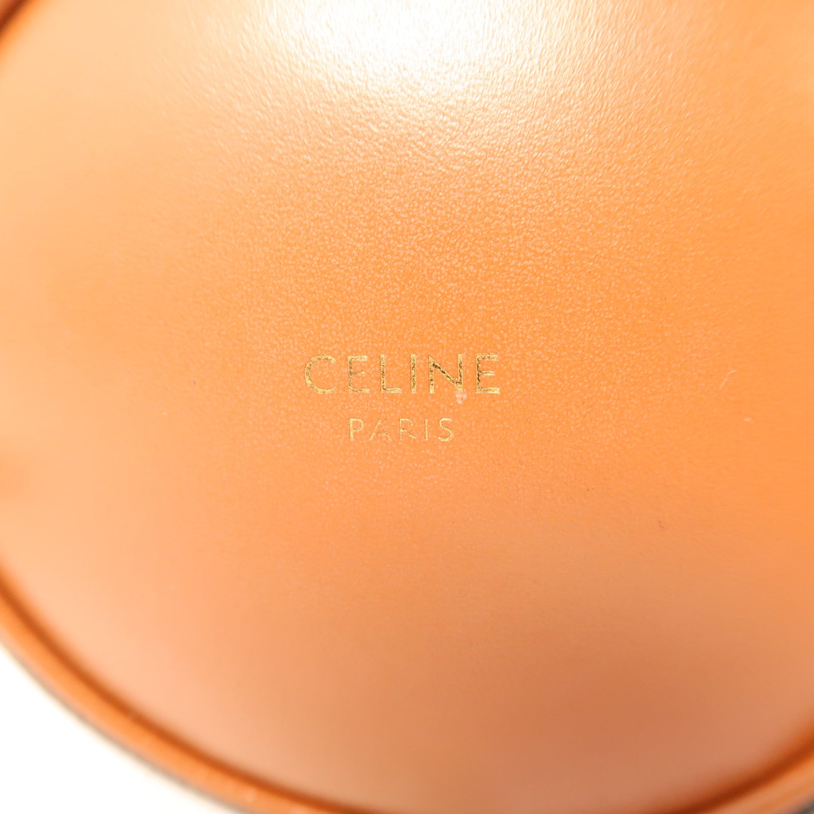 CELINE 塗層帆布Triomphe Bucket Bag金扣肩背袋