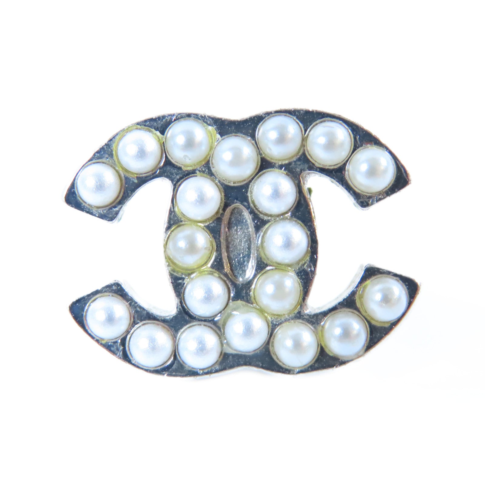 CHANEL 【激減優惠】金屬Earrings耳環銀色/珍珠白色