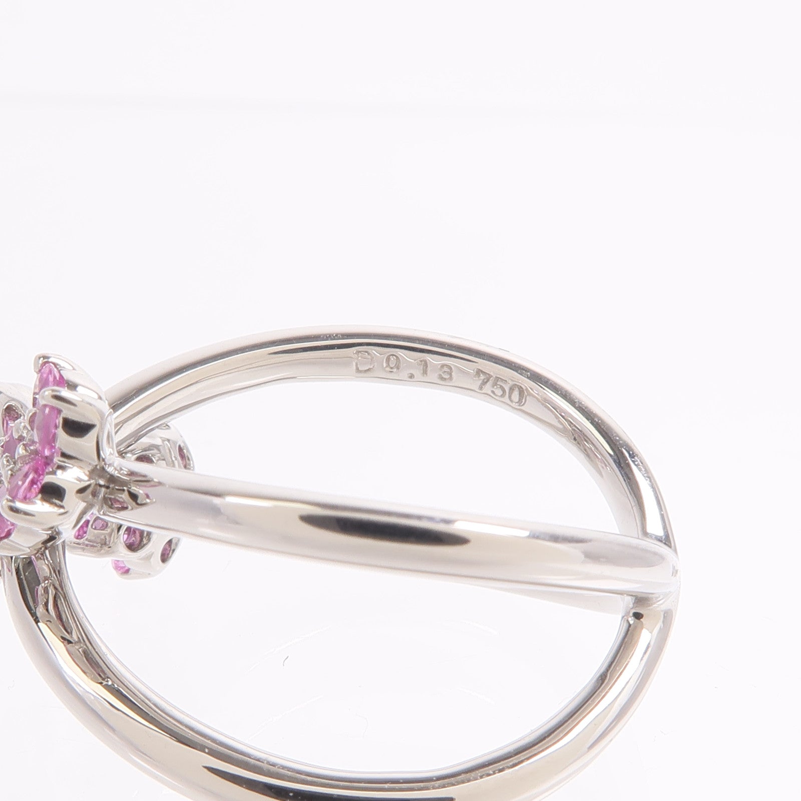JEWELRY 18K白金Pink Sapphire Diamond Ring粉紅色藍寶石/鑽石戒指