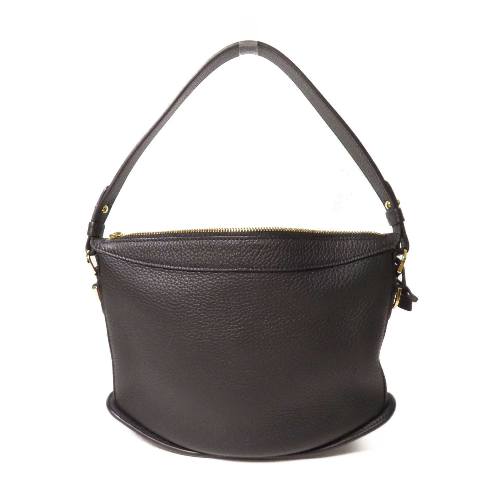Delvaux 牛皮皮革Taurillon Soft Delvaux Pin Swing金扣手挽肩背兩用袋黑色