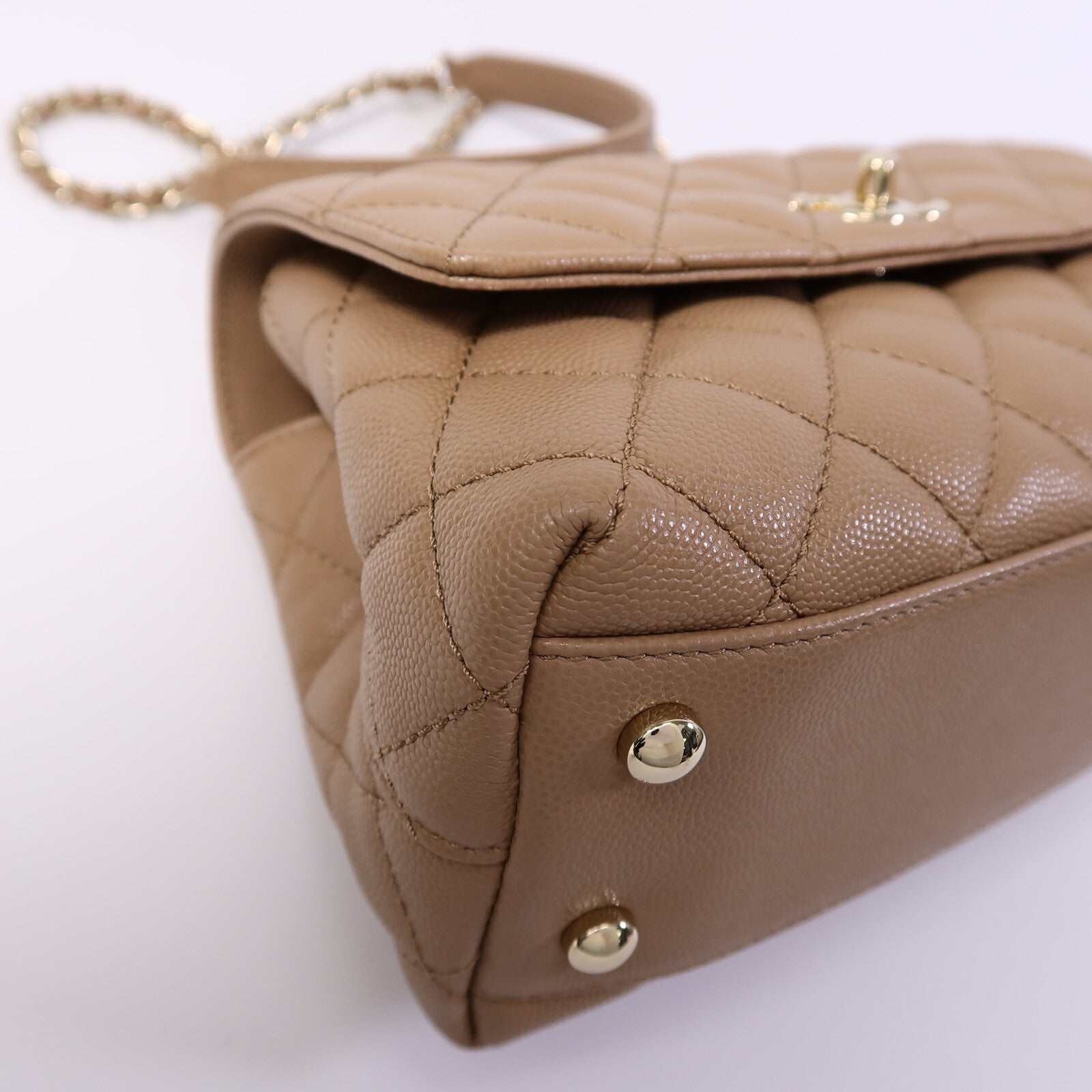 CHANEL 牛皮皮革Coco Handle Small手挽肩背兩用袋