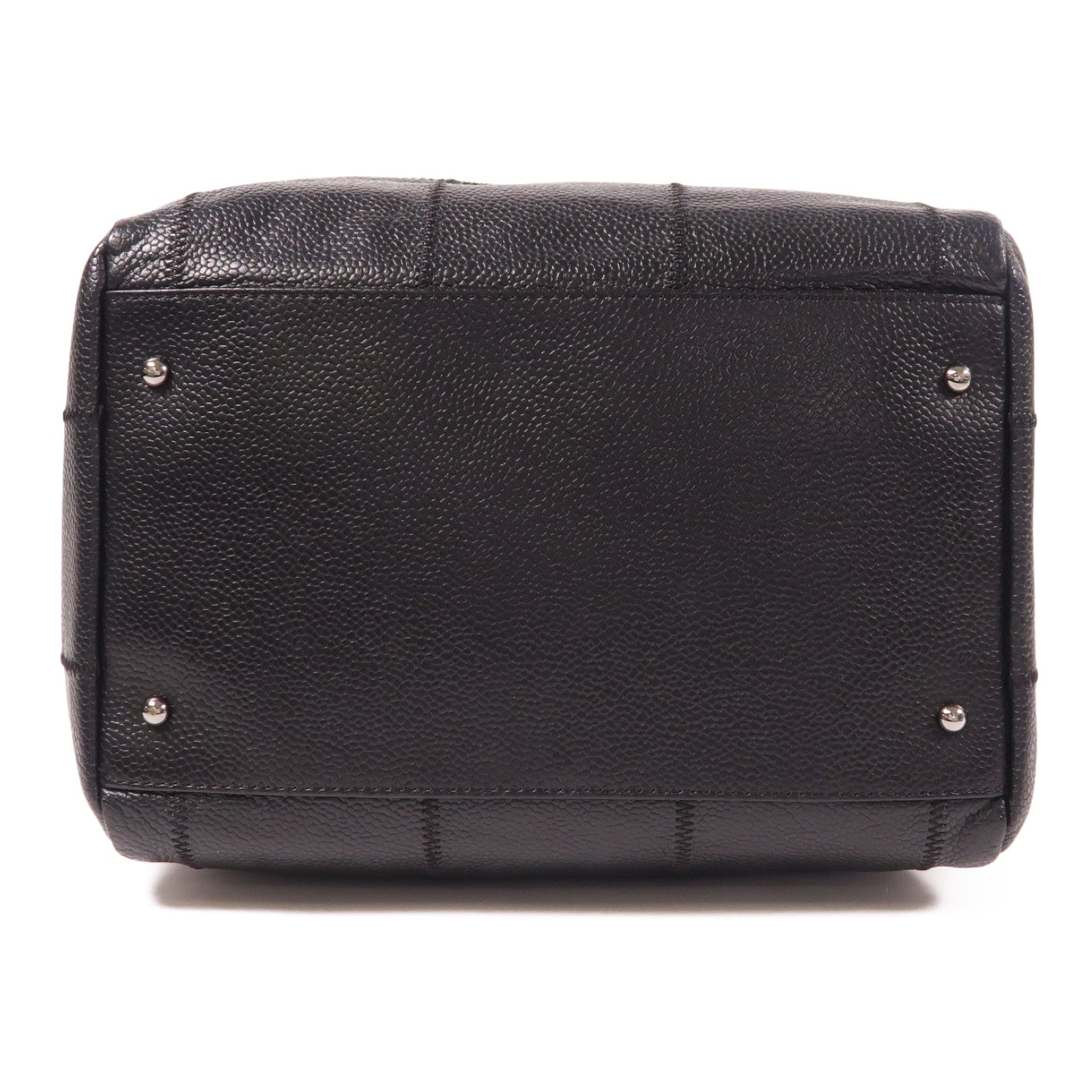 CHANEL 牛皮皮革Hand Bag銀扣手挽袋