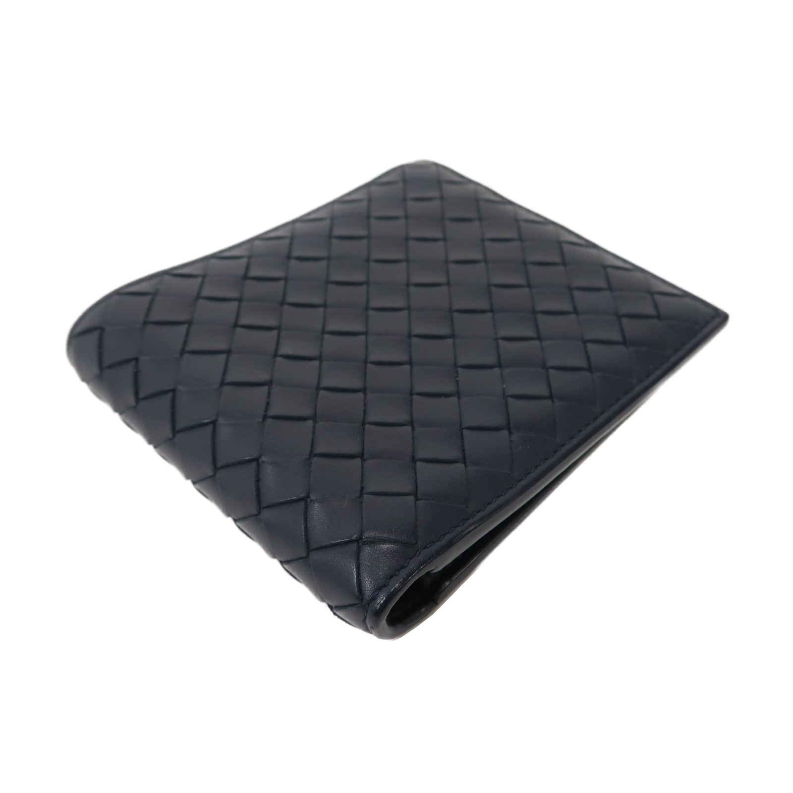 BOTTEGA VENETA 織紋皮革Wallet錢包深藍色