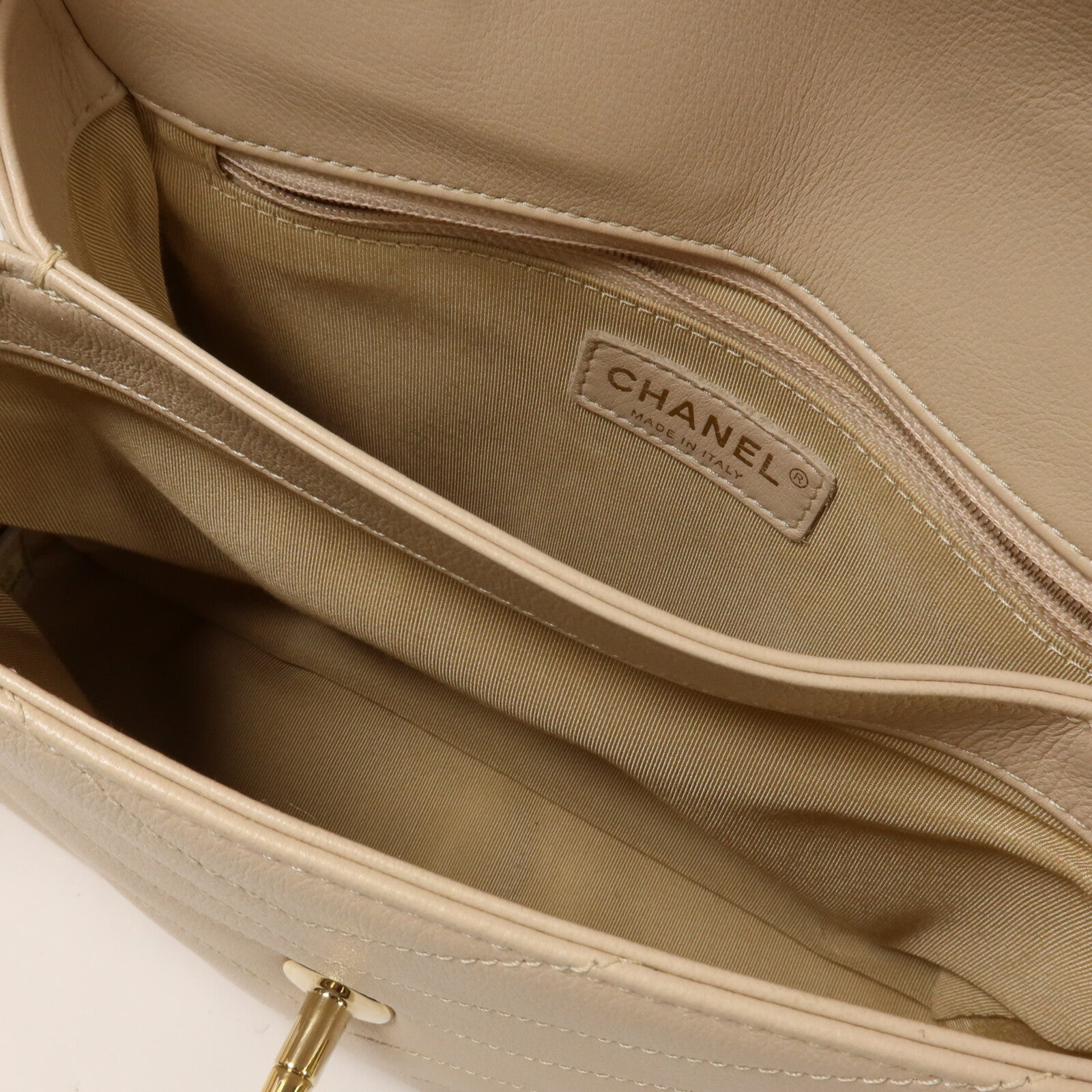 CHANEL 牛皮皮革Shoulder Bag鏈帶手挽肩背兩用袋