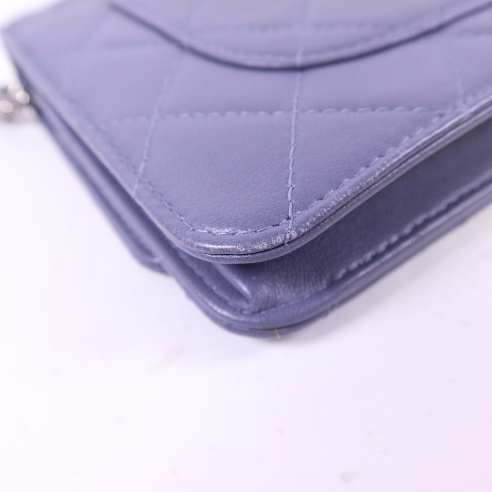 CHANEL 羊皮皮革WOC Wallet On Chain銀扣鏈帶肩背袋