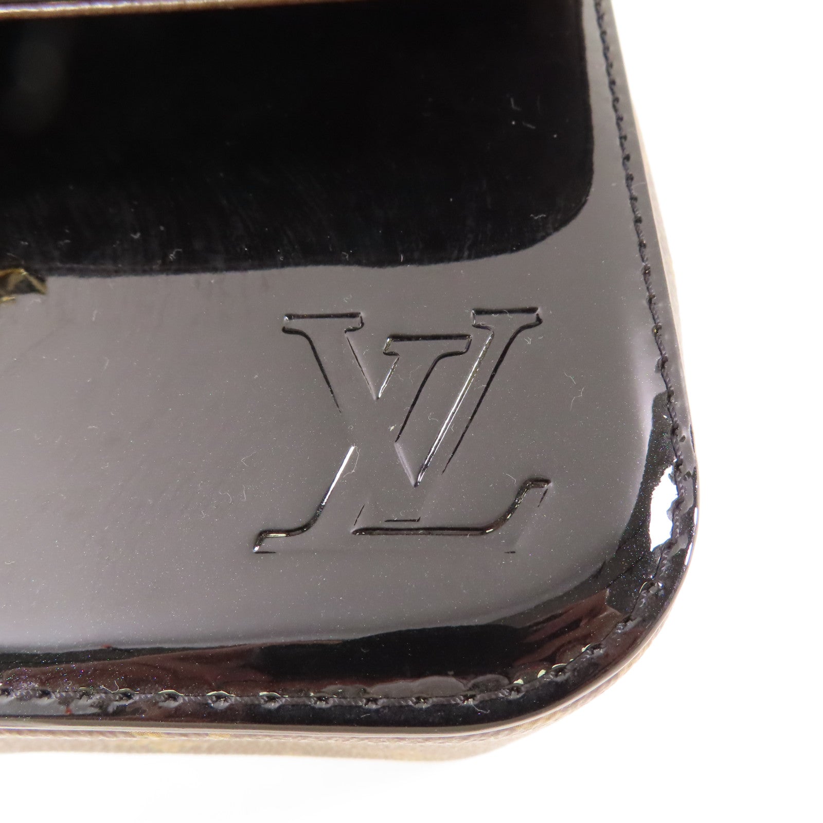 LOUIS VUITTON Vernis Cherrywood BB金扣手挽肩背兩用袋