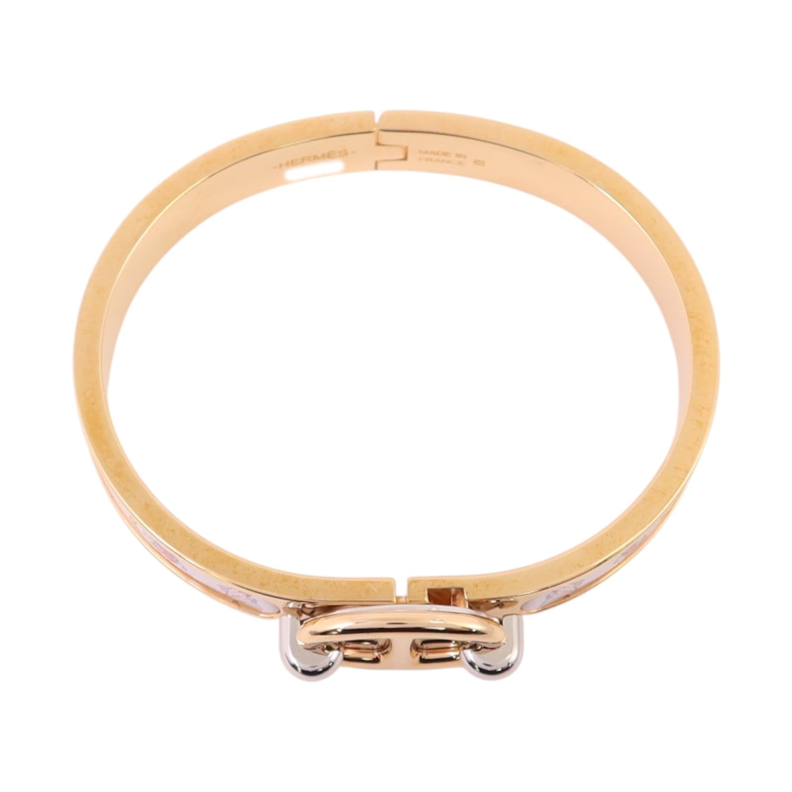 HERMES 金屬/琺瑯Mini Clic Chaine D'Ancre Bracelet金扣手鏈