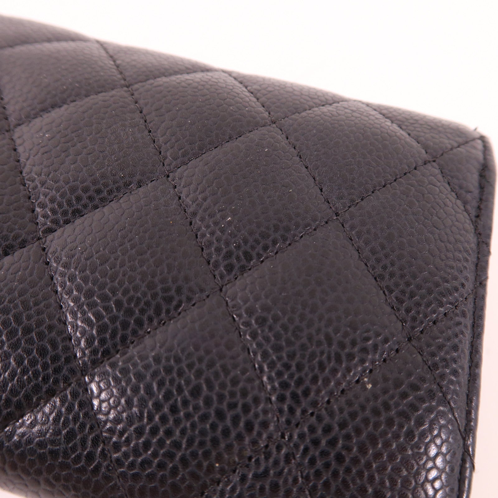 CHANEL 牛皮皮革Long Wallet銀扣長錢包