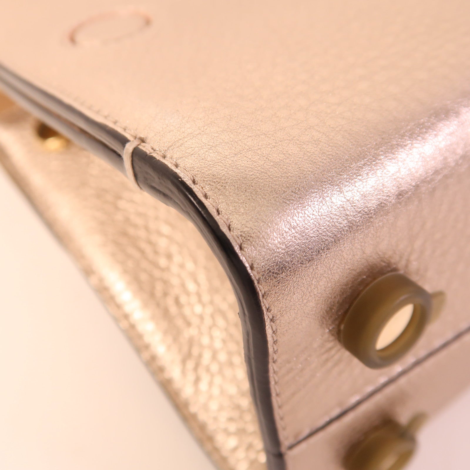 Dior 牛皮皮革Diorever Mini金扣手挽肩背兩用袋