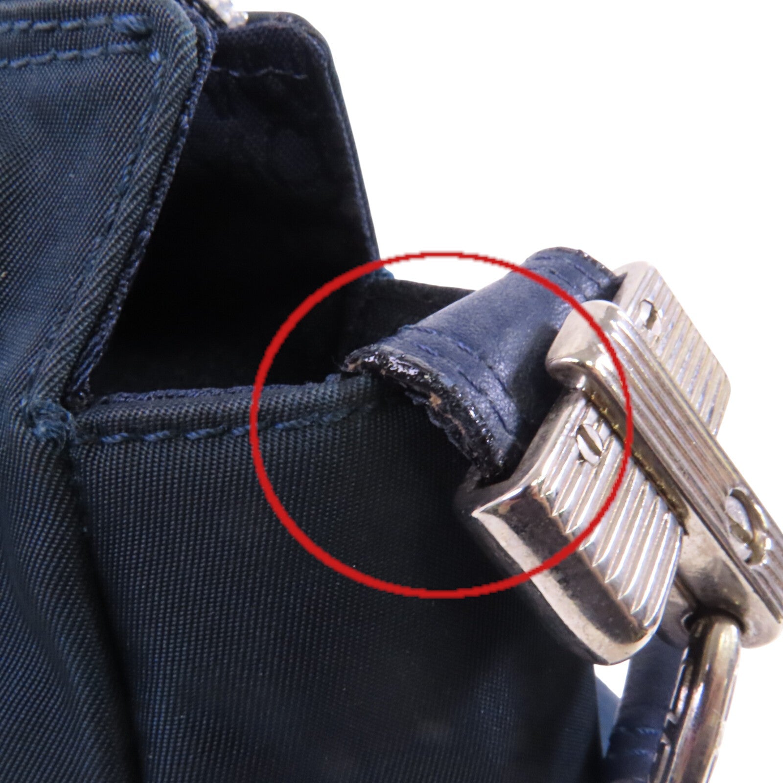 VERSACE 尼龍Shoulder Bag銀扣肩背袋