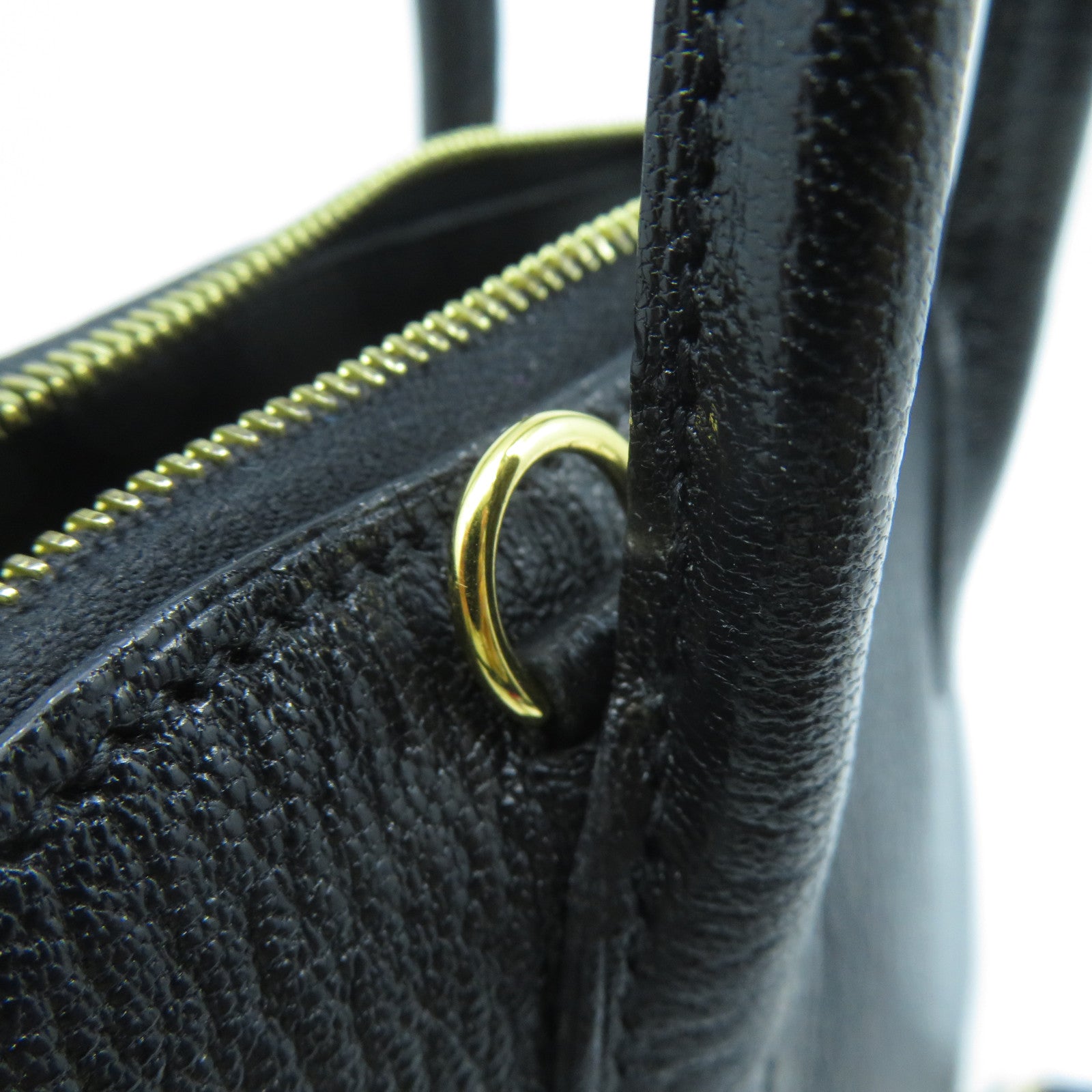 HERMES Chevre皮革Mini Bolide金扣手挽肩背兩用袋Noir黑色