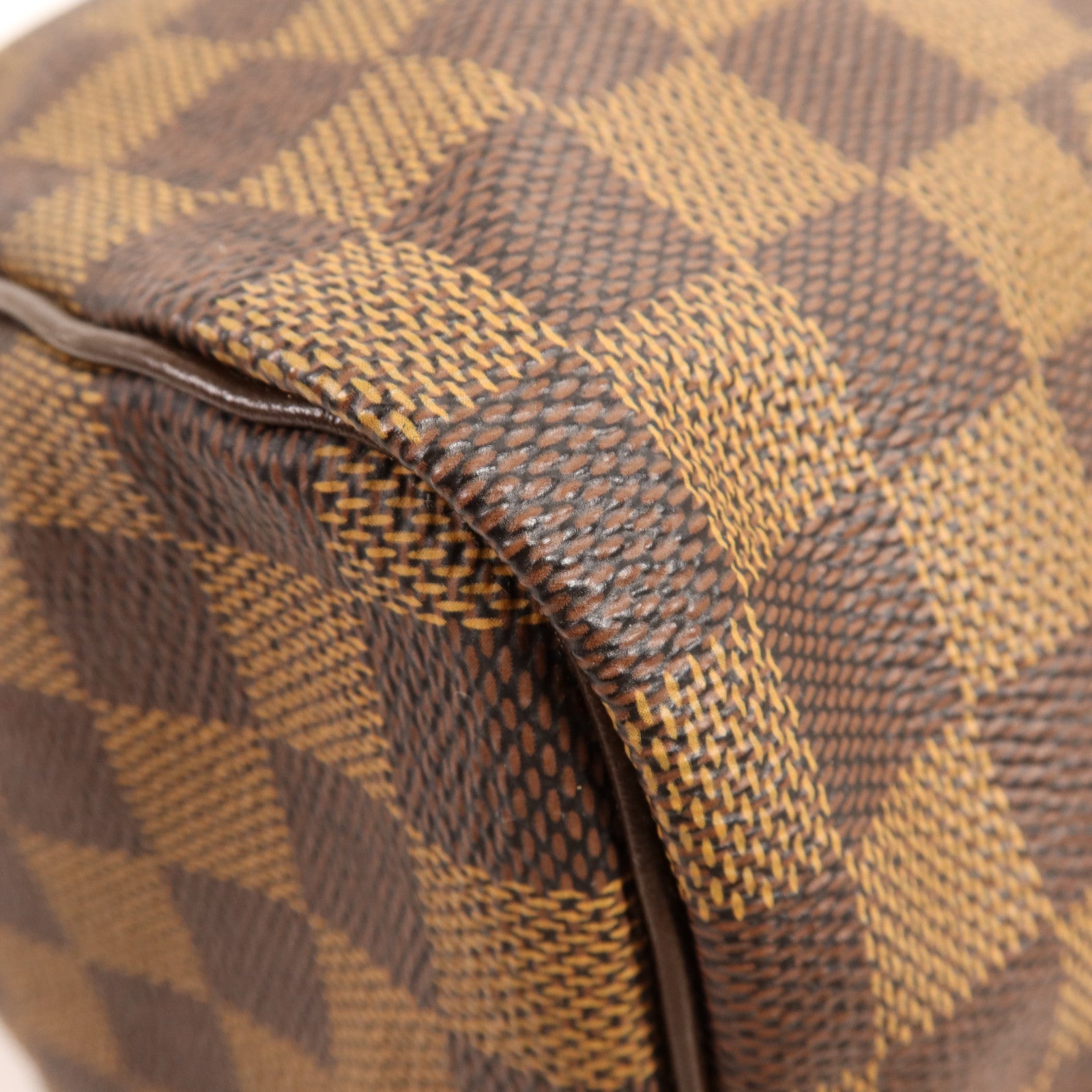 LOUIS VUITTON Damier Speedy 30金扣手挽袋