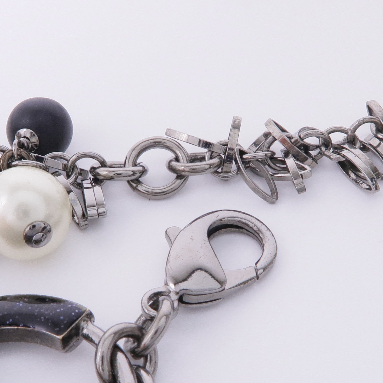 CHANEL PVC/金屬Belt銀扣皮帶