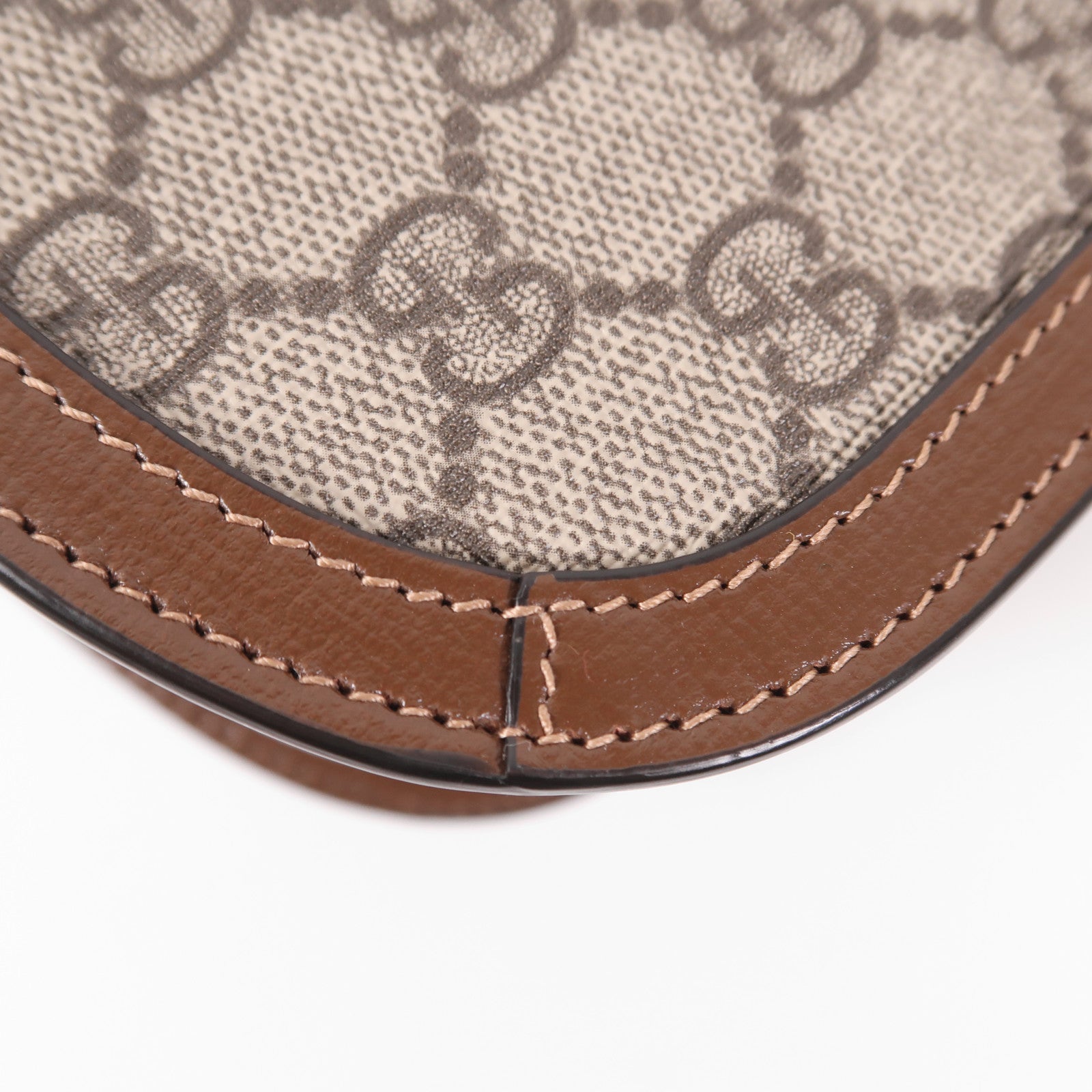 GUCCI GG GHW Horsebit 1955 MM Shoulder Bag 602204 Coated Canvas Brown