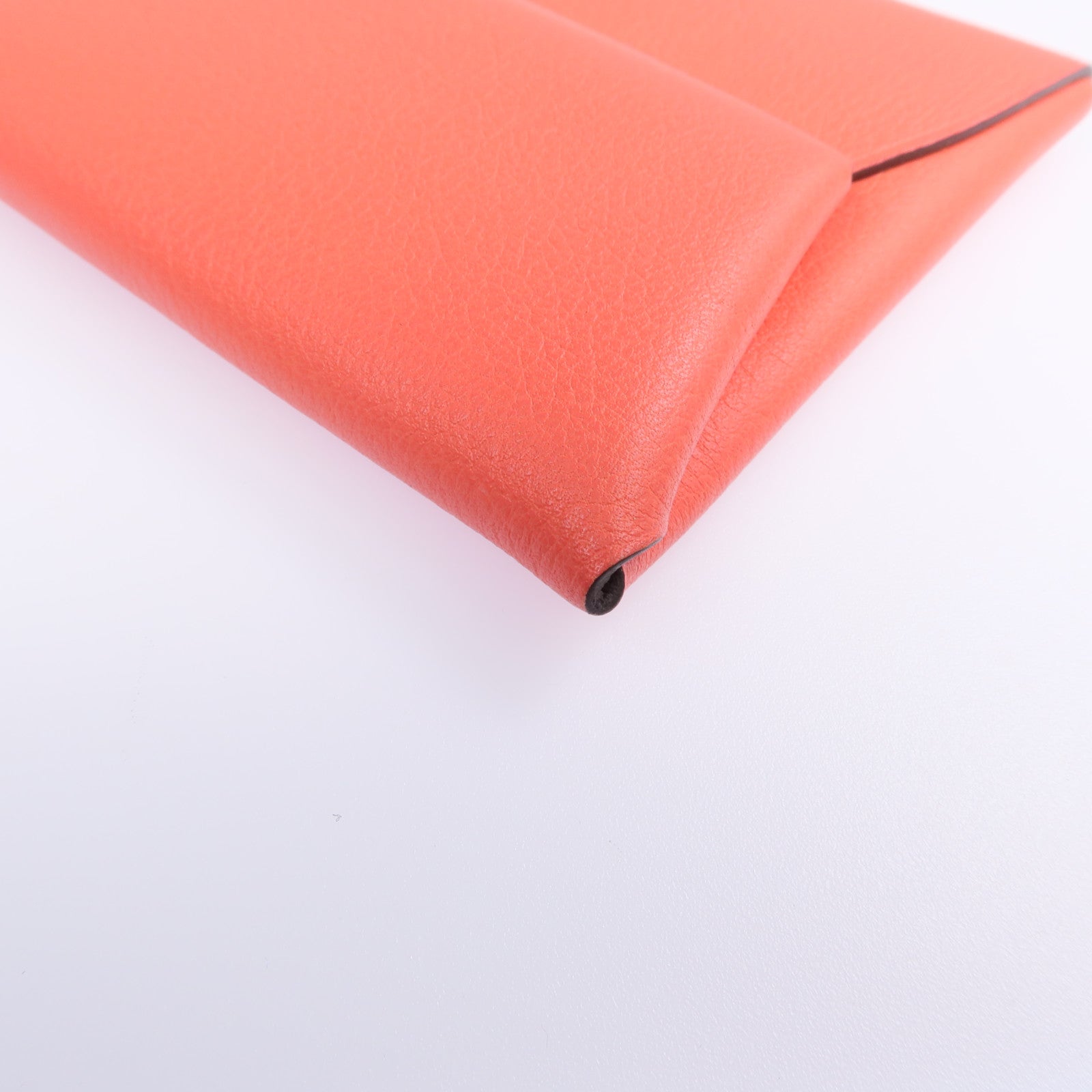 HERMES Evercolor皮革Bastia銀扣零錢包Rose Texas/Cuivre