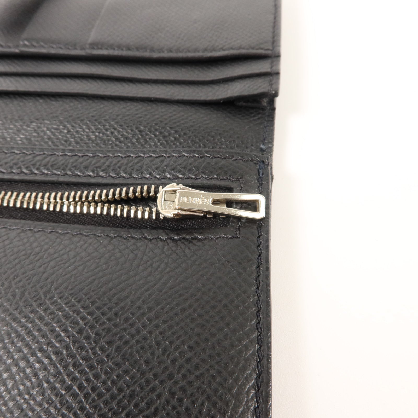 HERMES Epsom皮革Bearn Long Wallet長錢包Noir