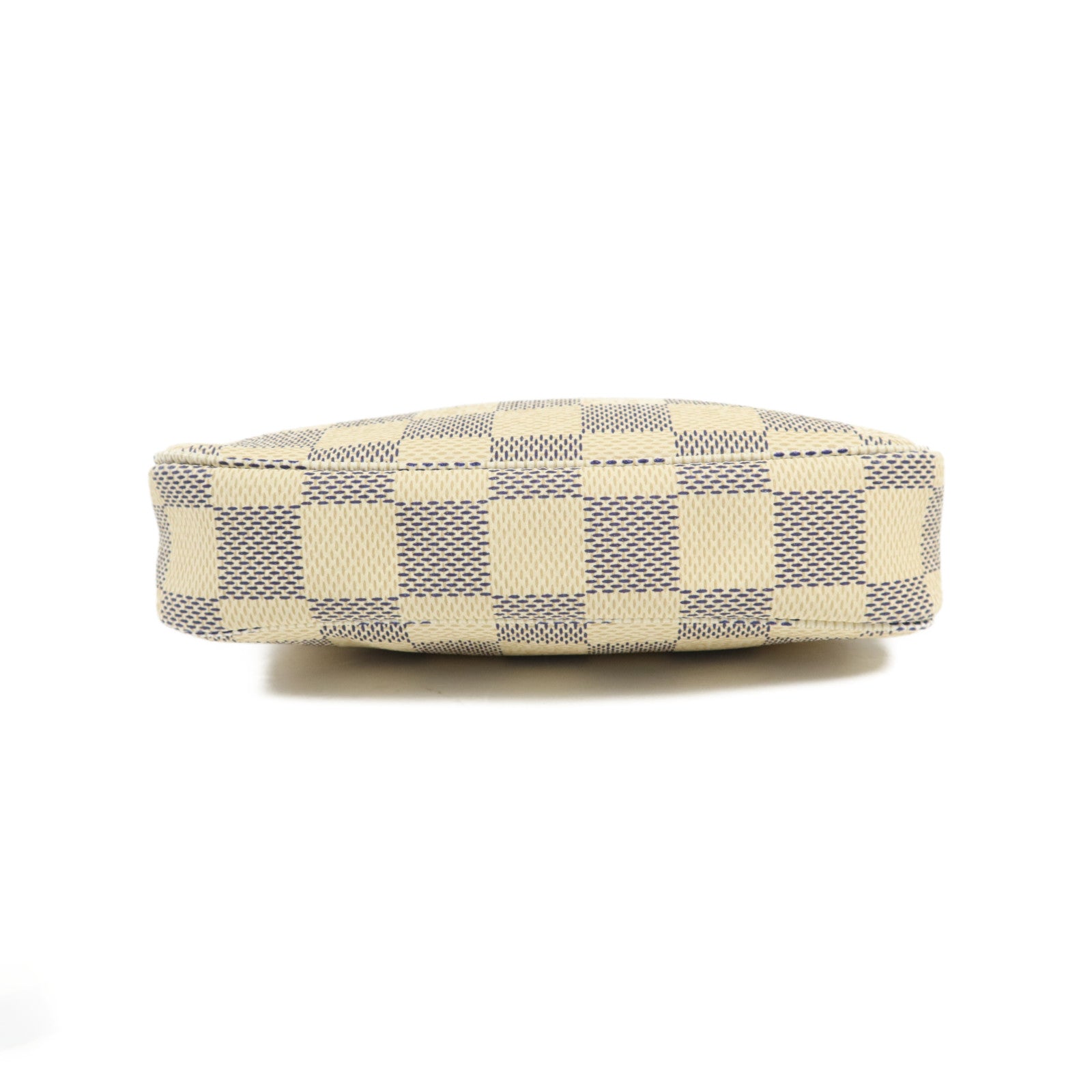 LOUIS VUITTON Damier Azur Mini Pochette Accessories金扣鏈帶手挽袋