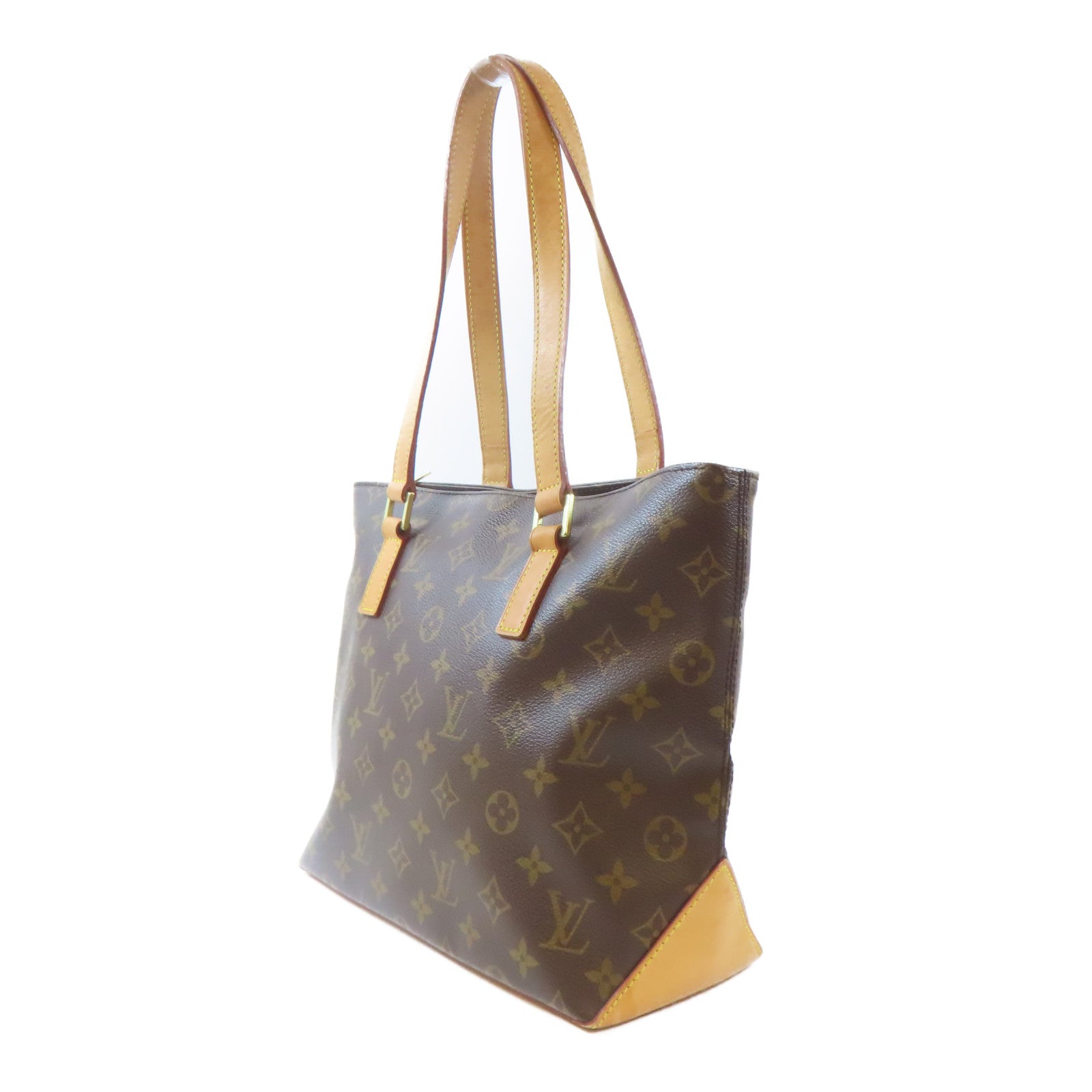 LOUIS VUITTON 【激減優惠】Monogram Cabas Piano金扣肩背袋啡色